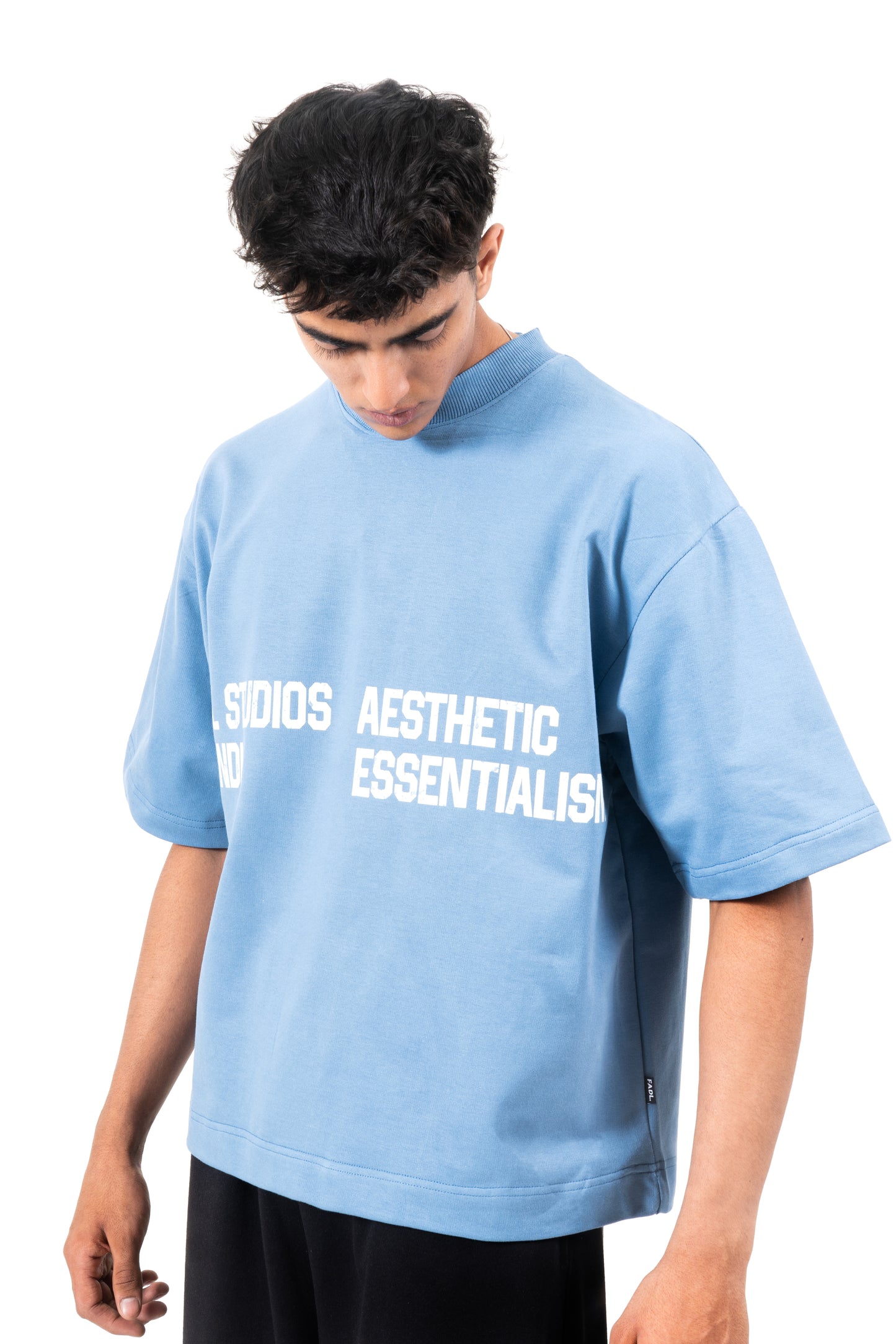 Short Sleeve crewneck - Dusty blue