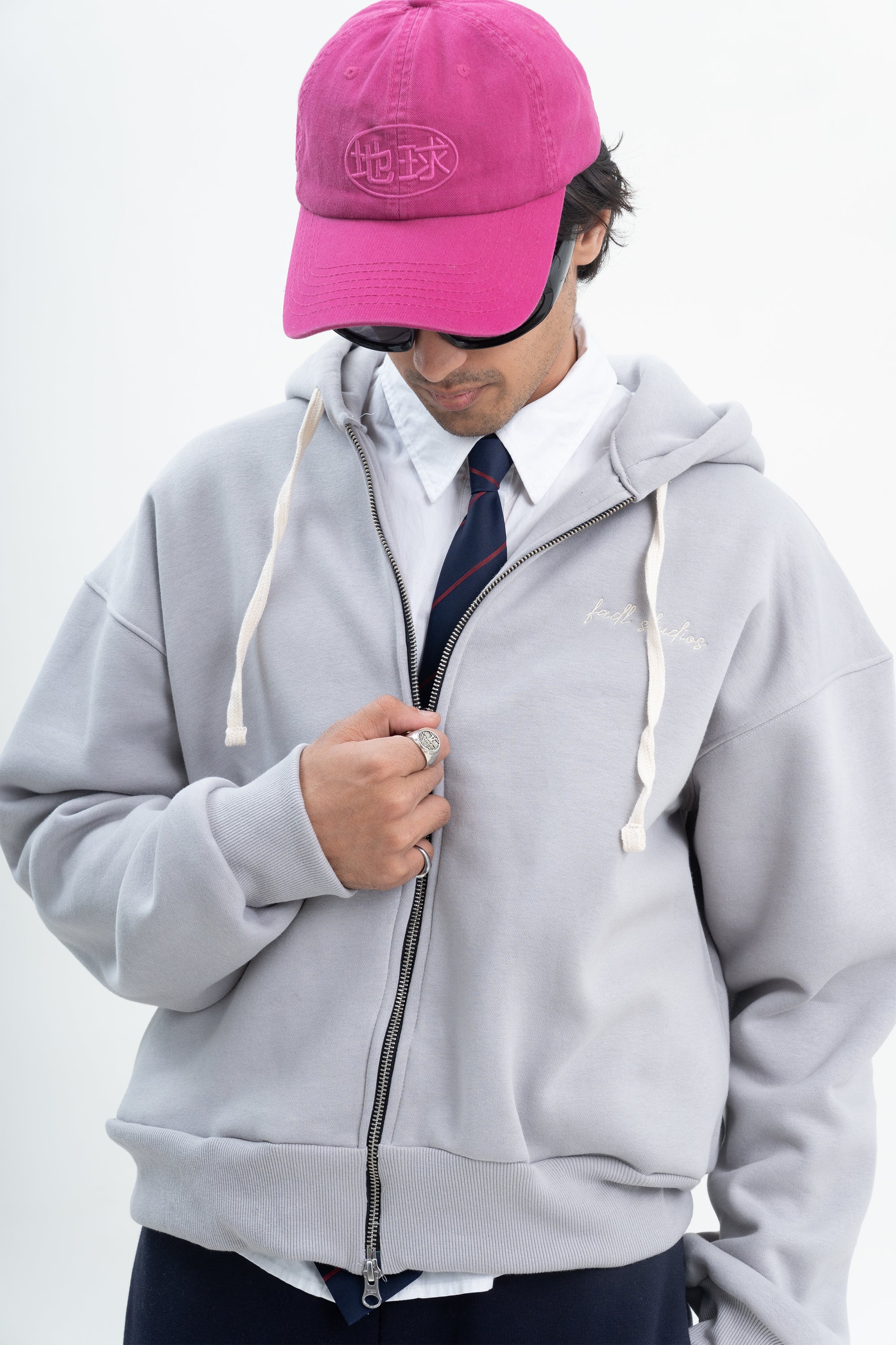 Warm Up Zipper-Cement