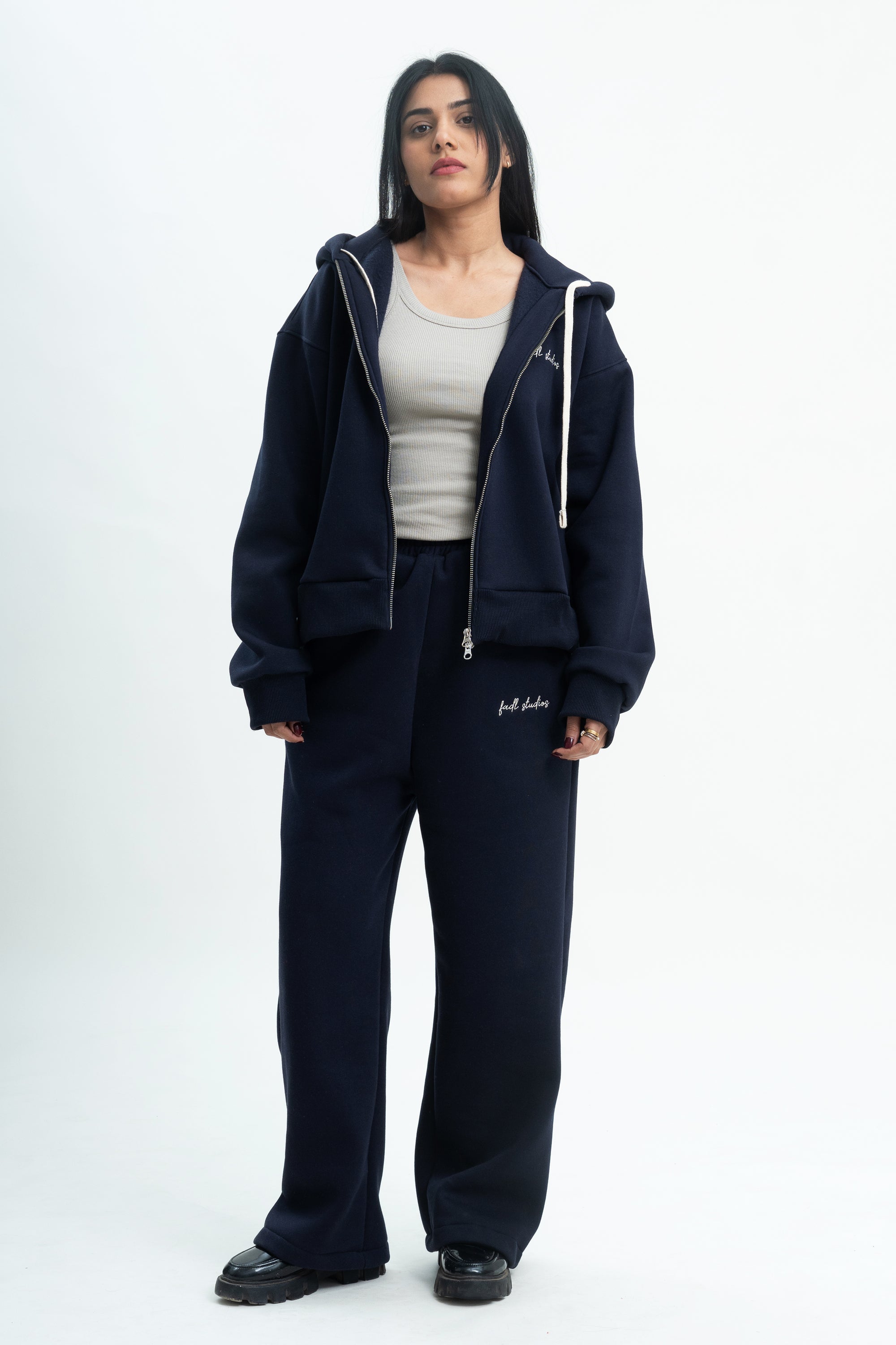 Warm Up Zipper - Navy