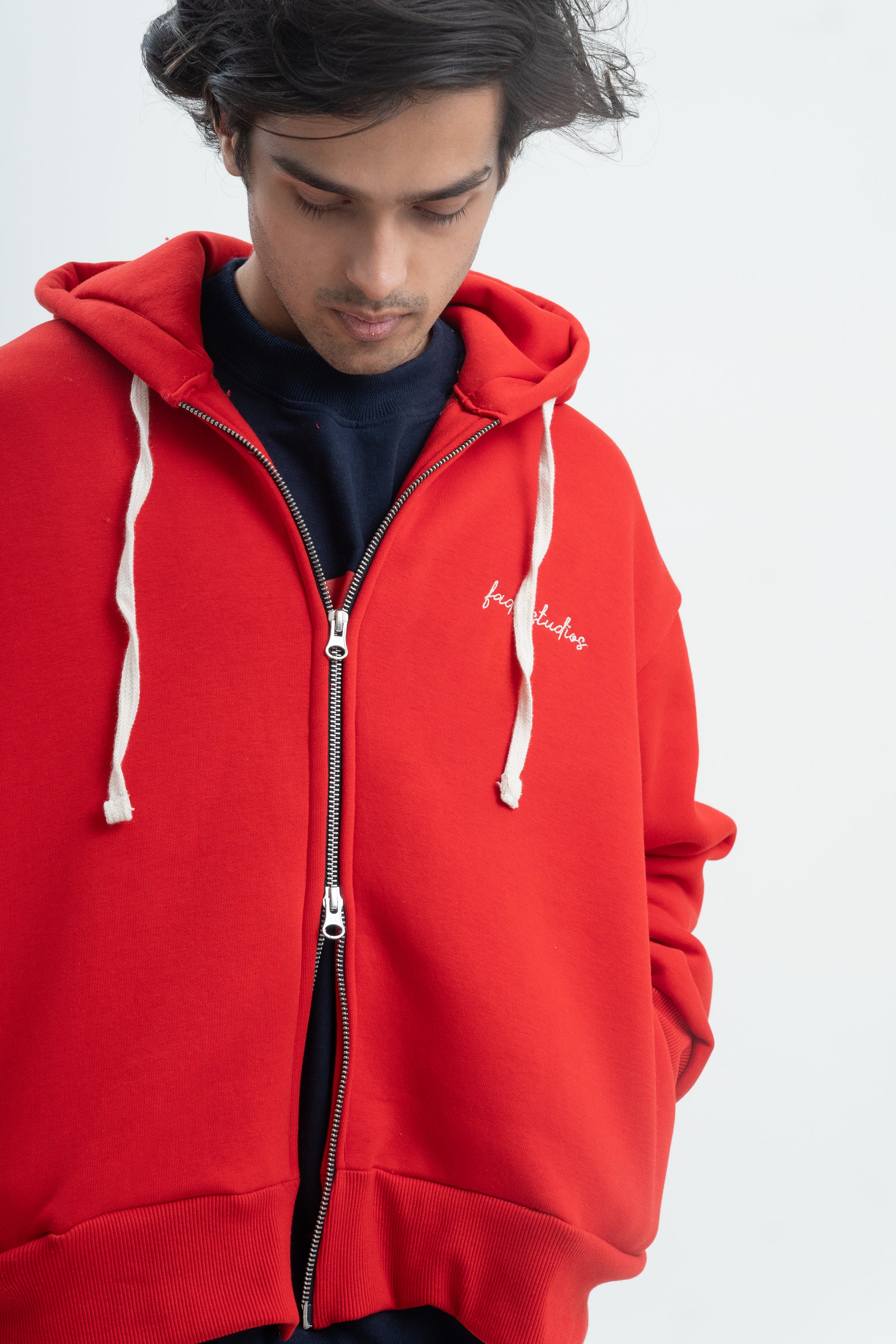 Warm Up Zipper- Red