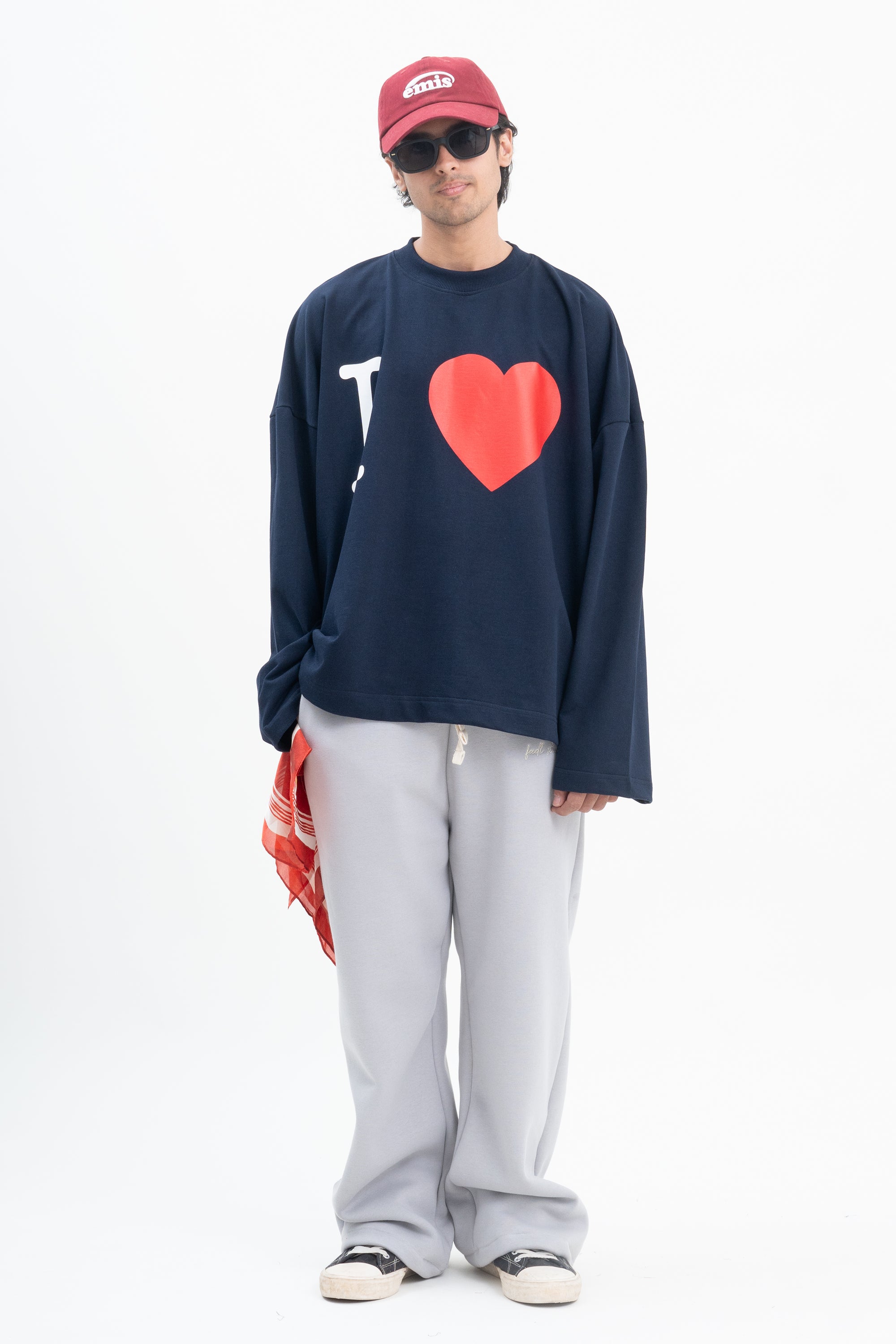 I Love Crewneck- Navy