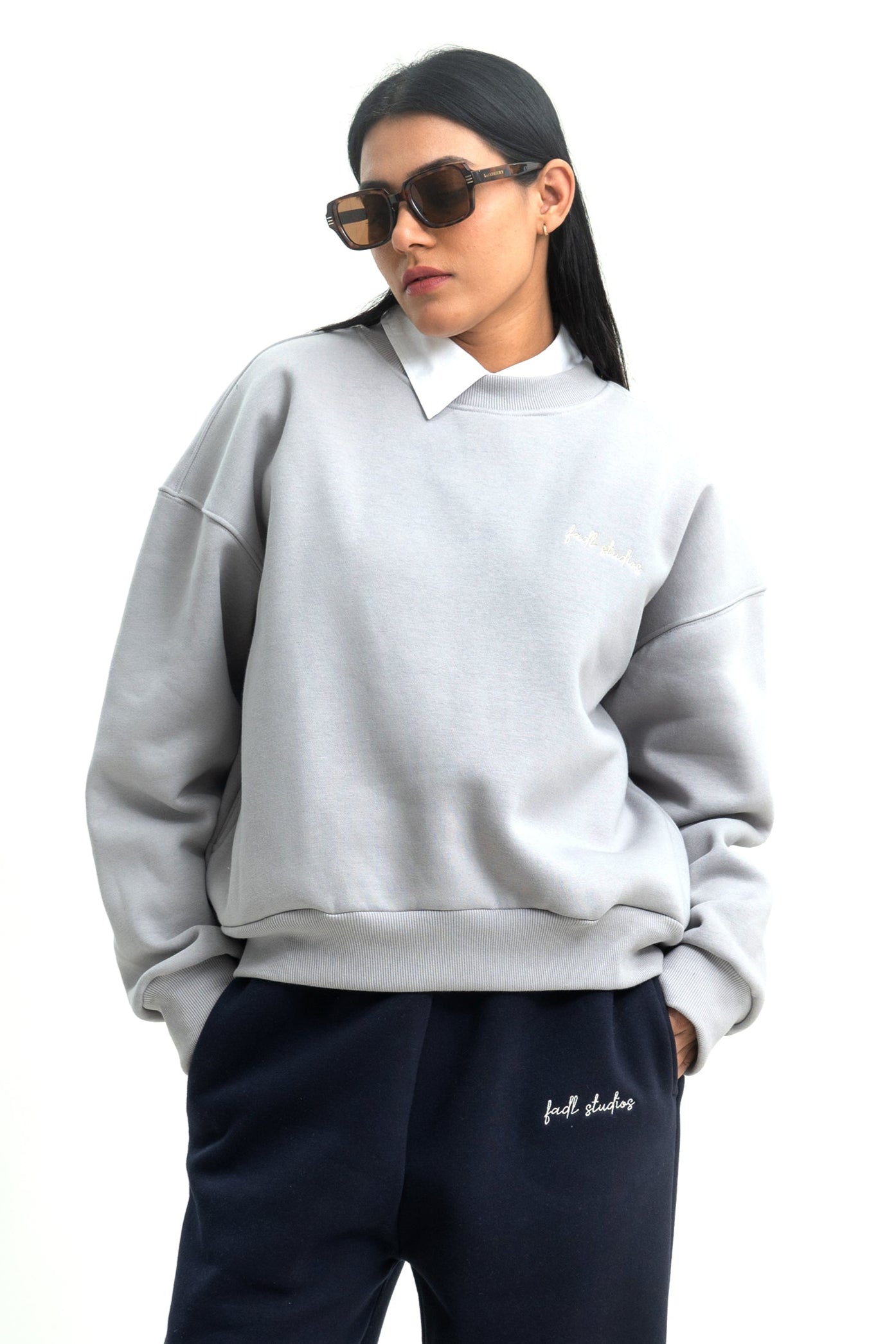 Warm Up Sweatshirt- Cement