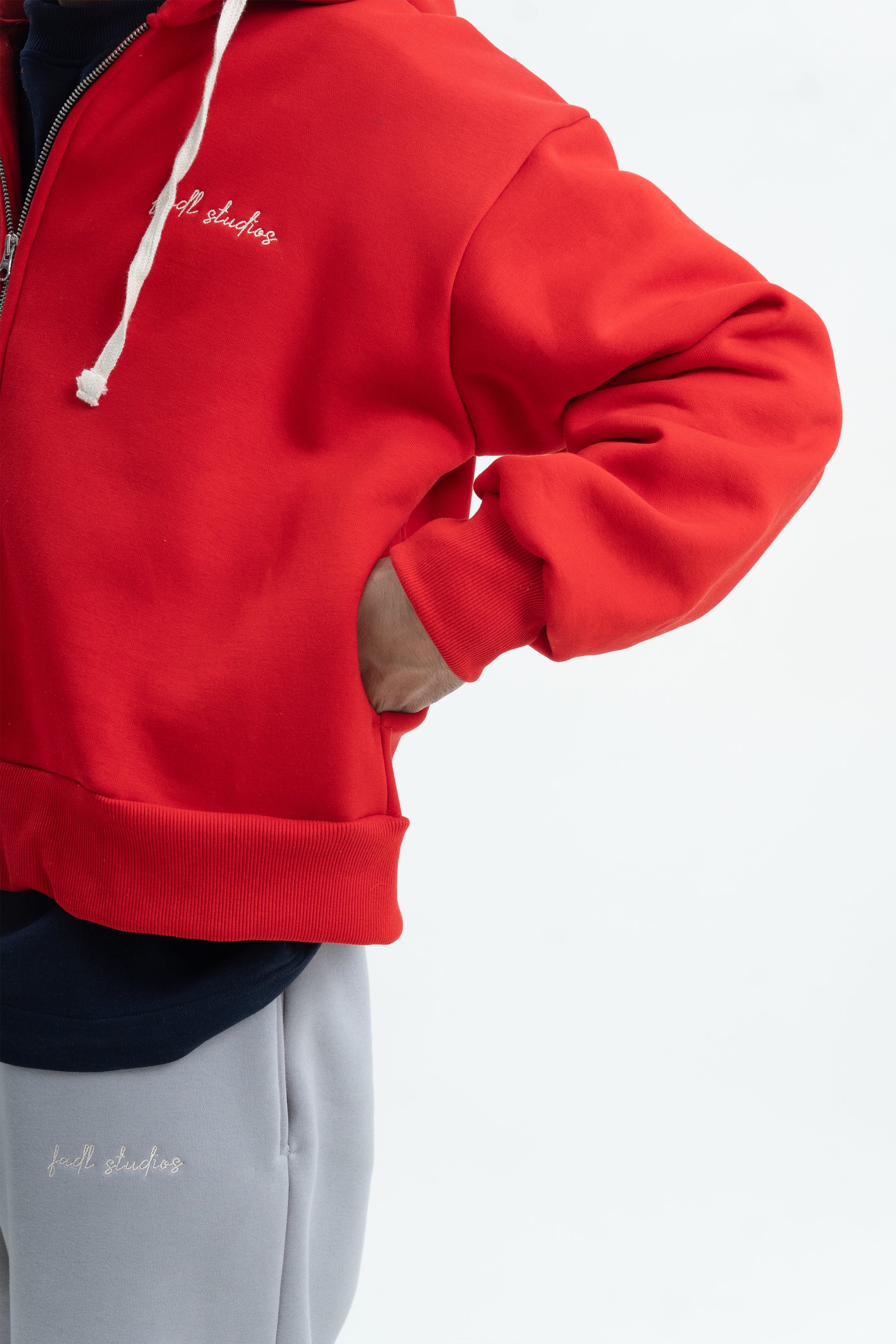Warm Up Zipper- Red