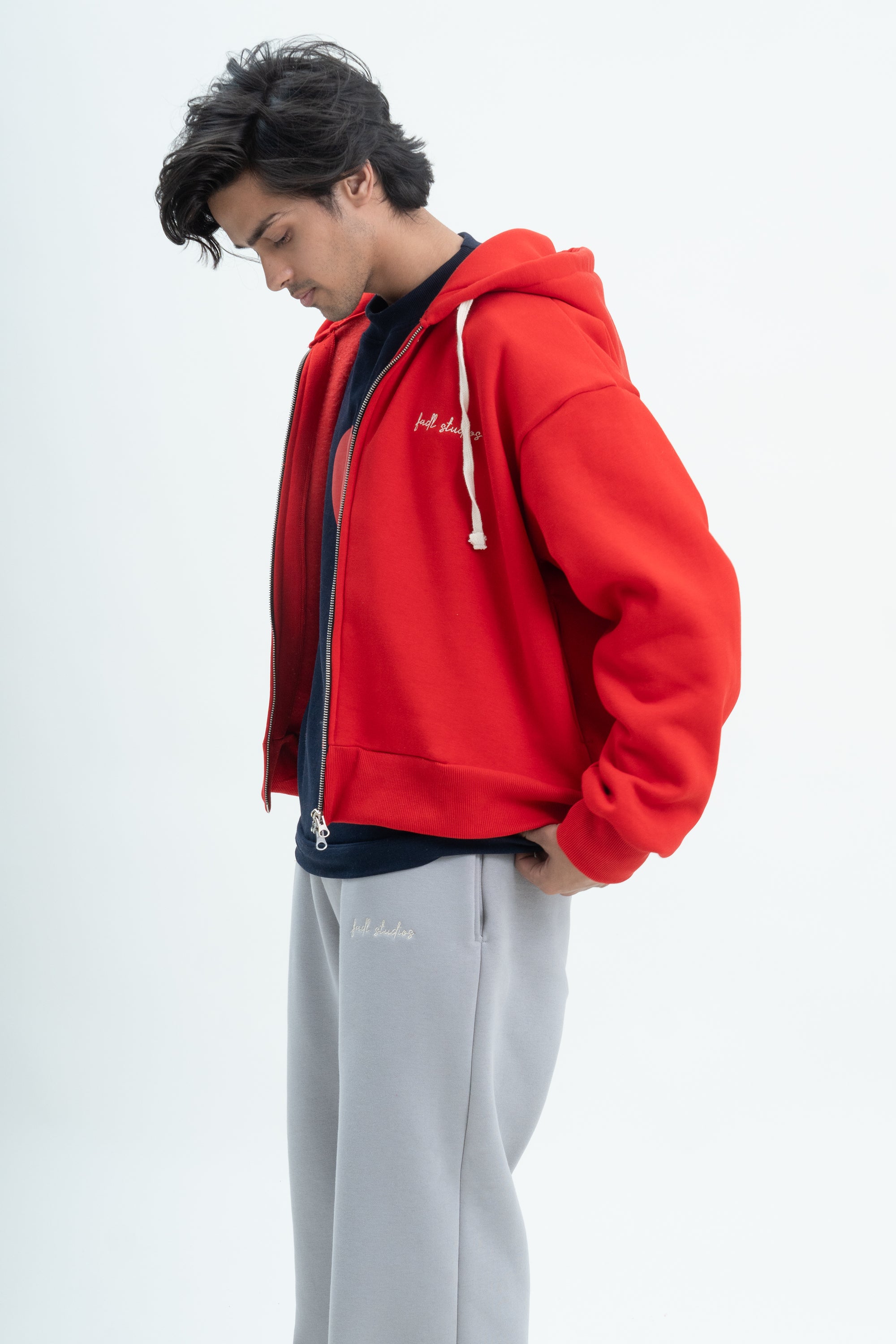 Warm Up Zipper- Red