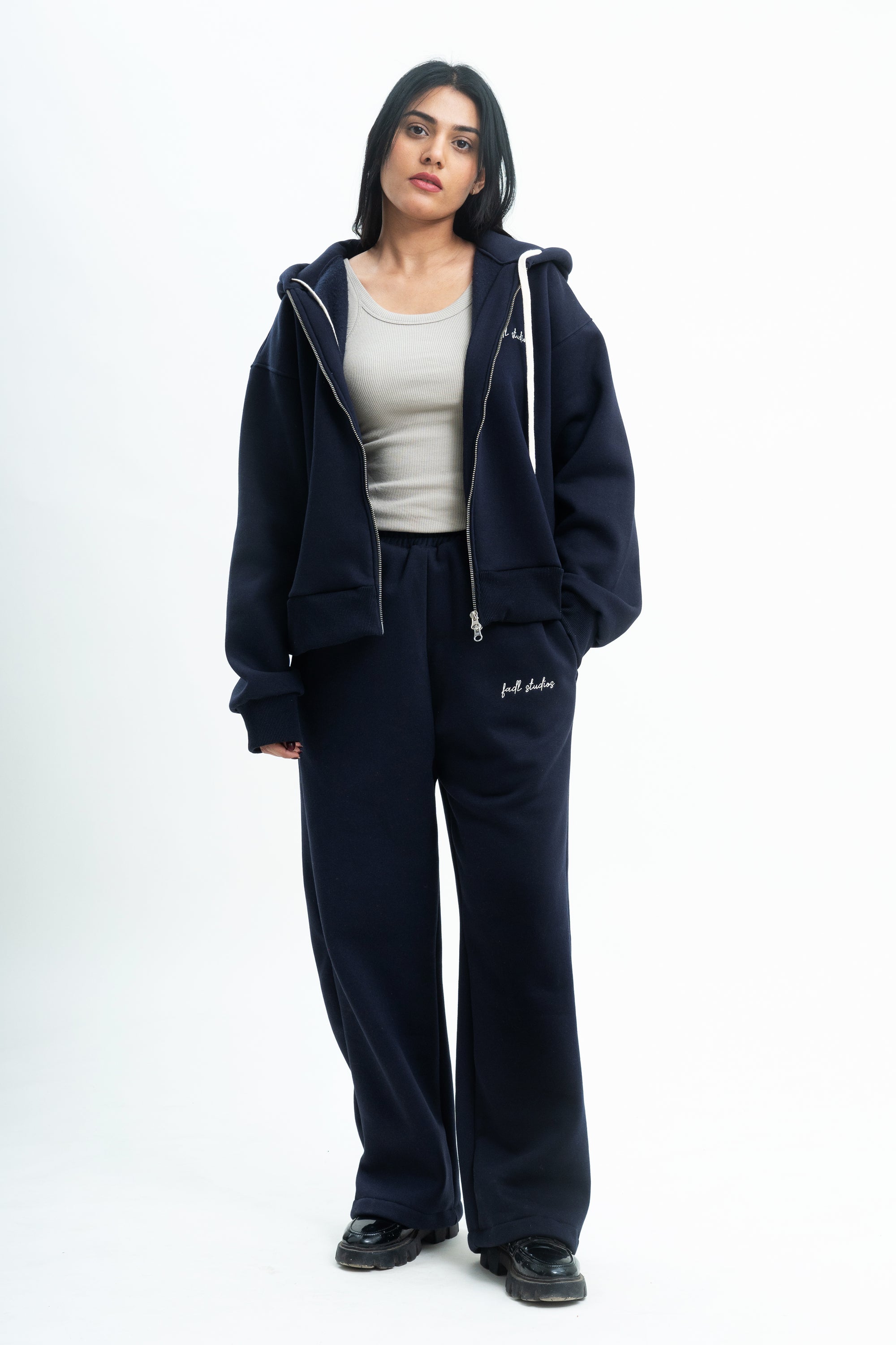 Warm Up Zipper - Navy