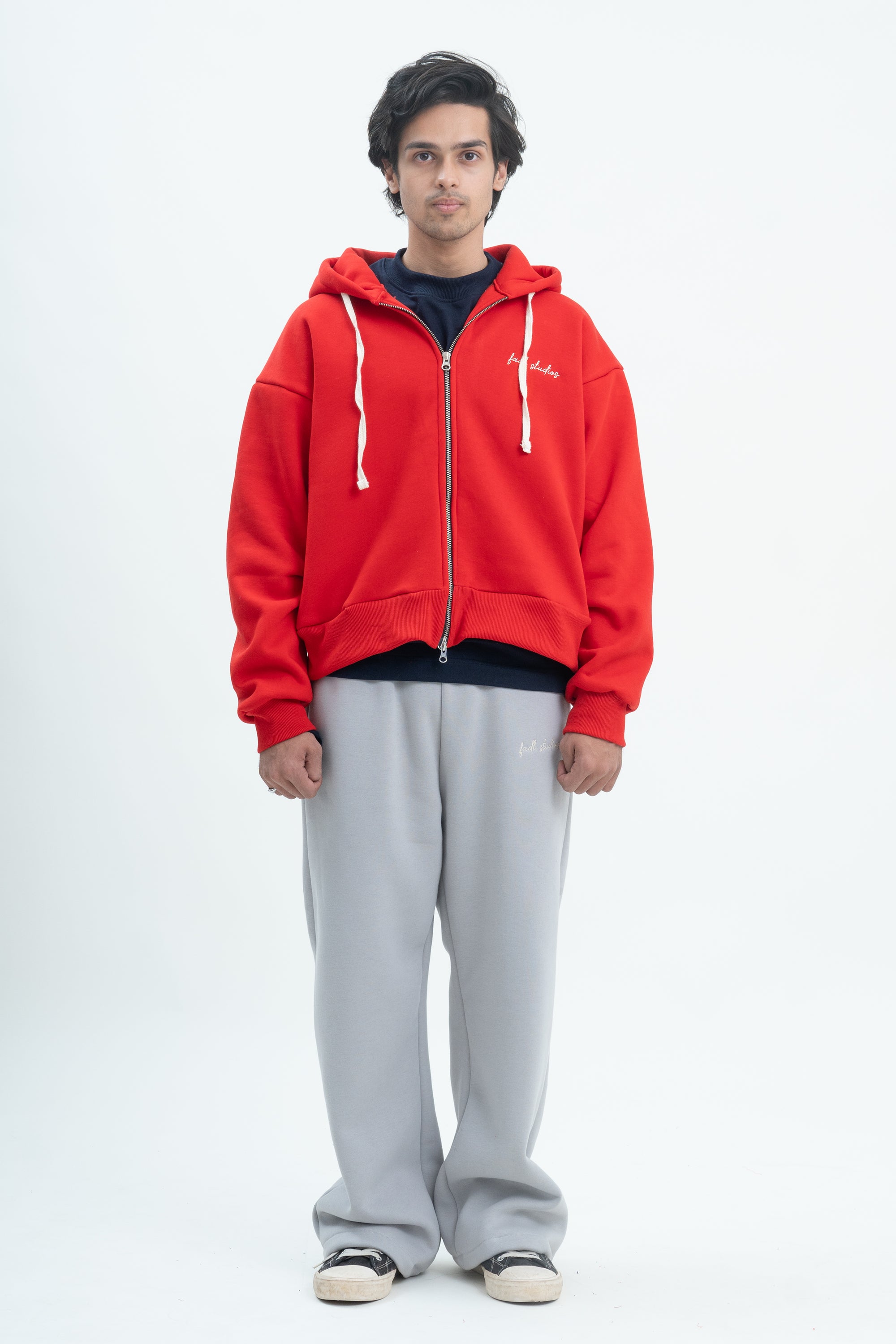 Warm Up Zipper- Red