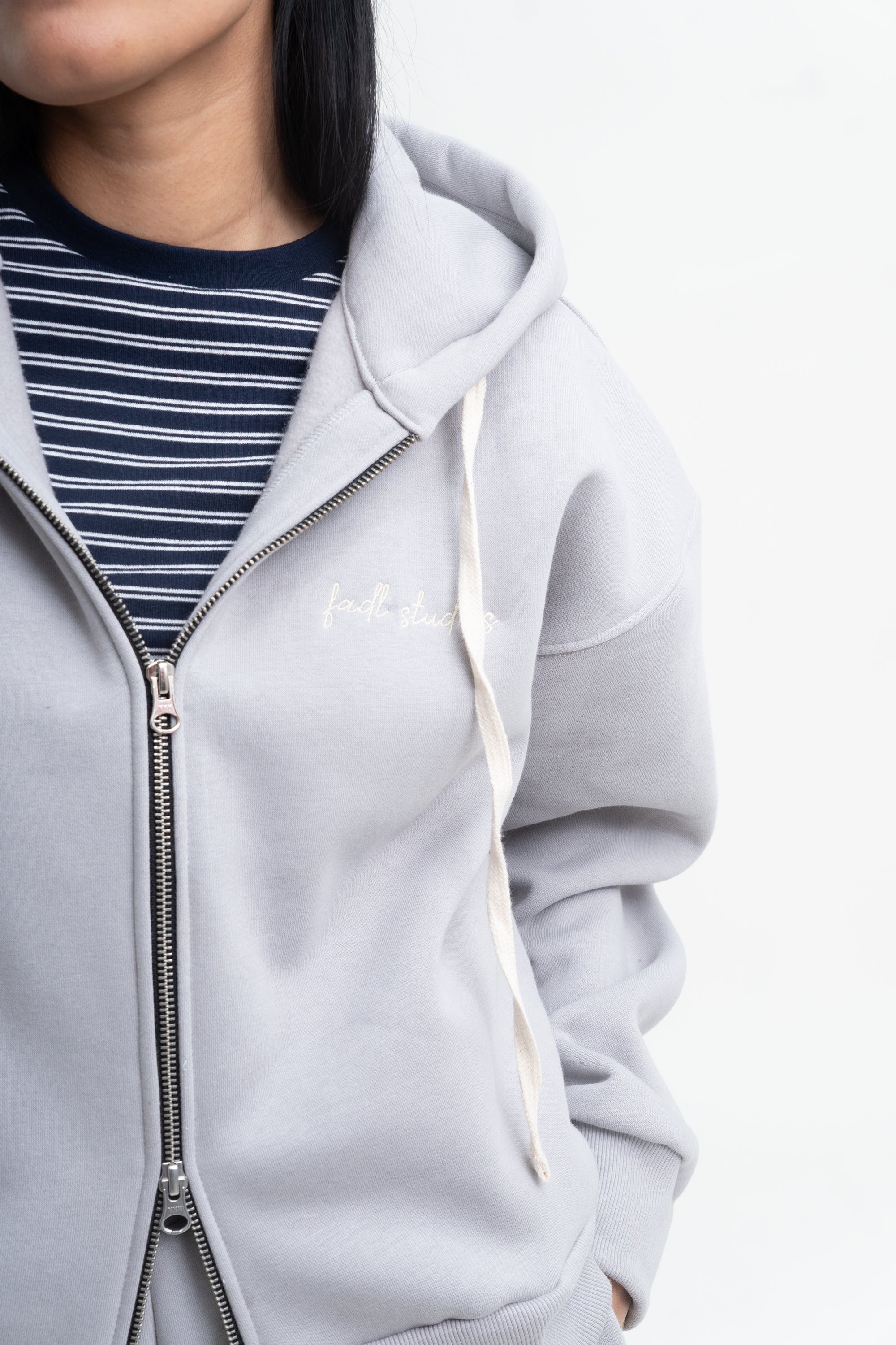 Warm Up Zipper-Cement