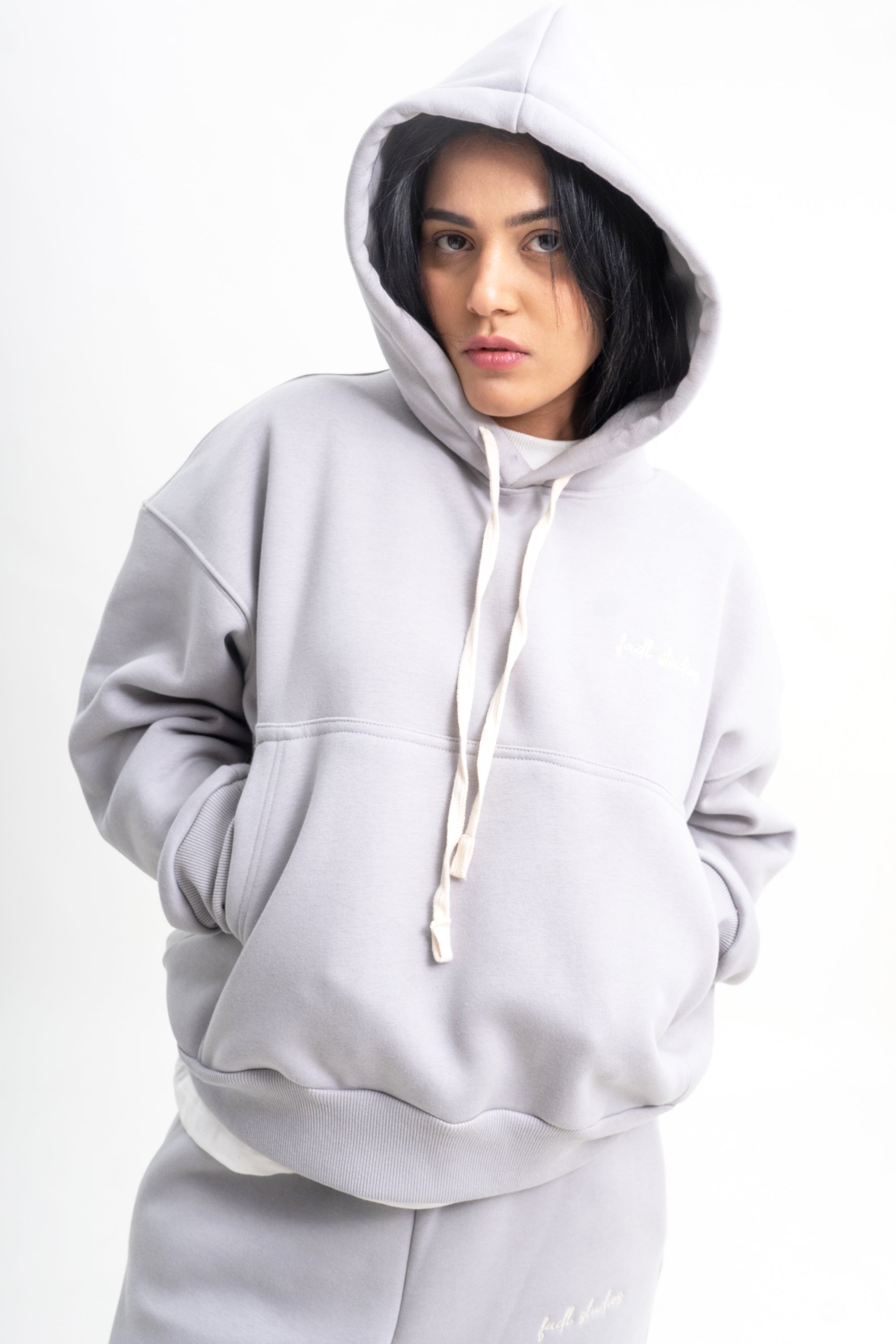 Warm up hoodie-Cement