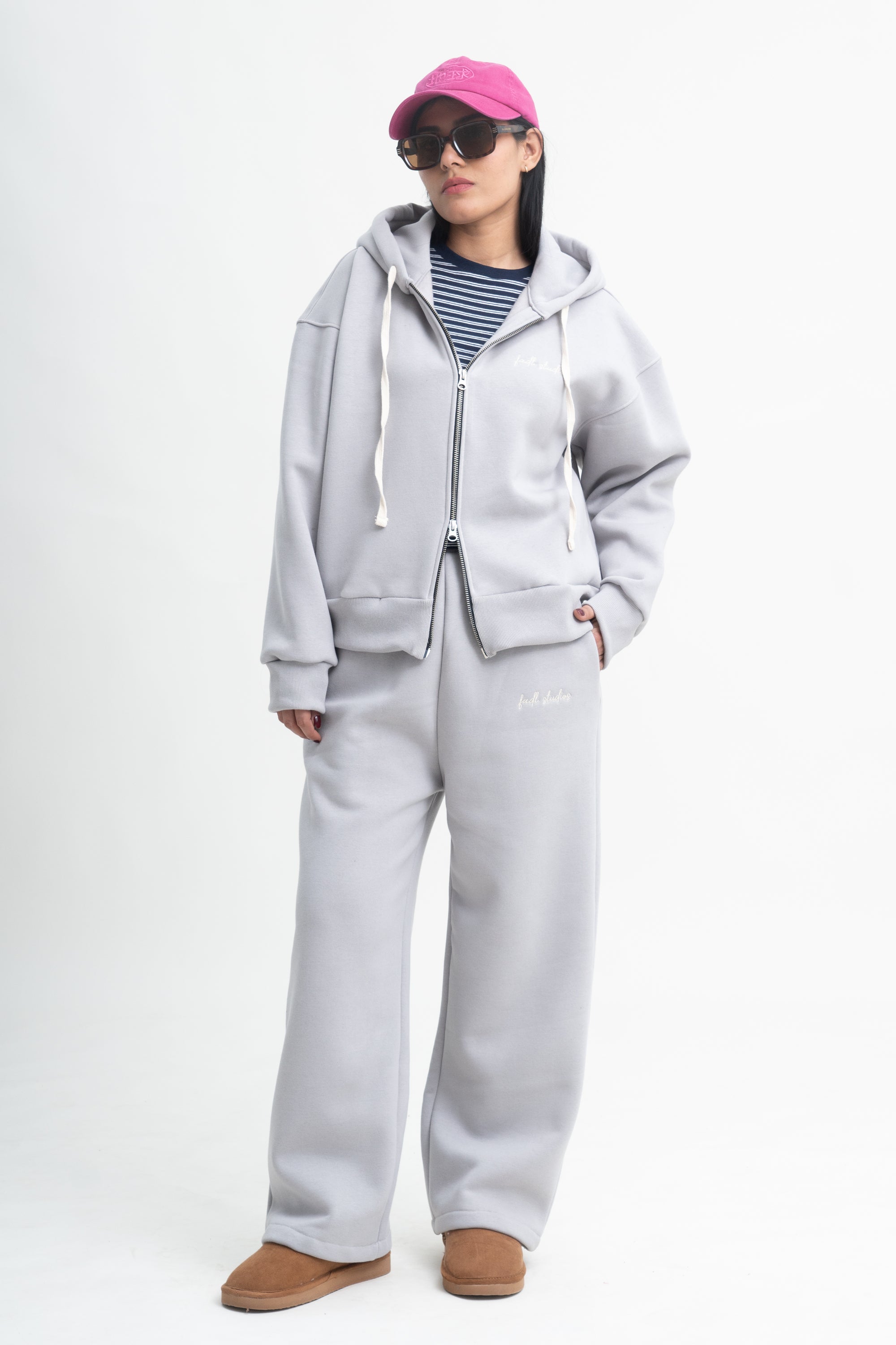 Warm Up Zipper-Cement