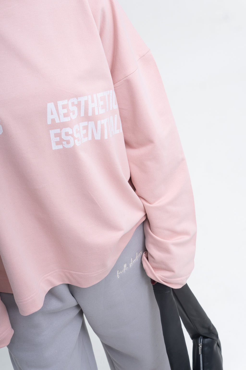 Long Sleeve Crewneck - Pastel Pink