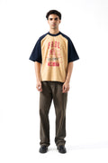 Regiment Raglan Tee - Sand/Navy