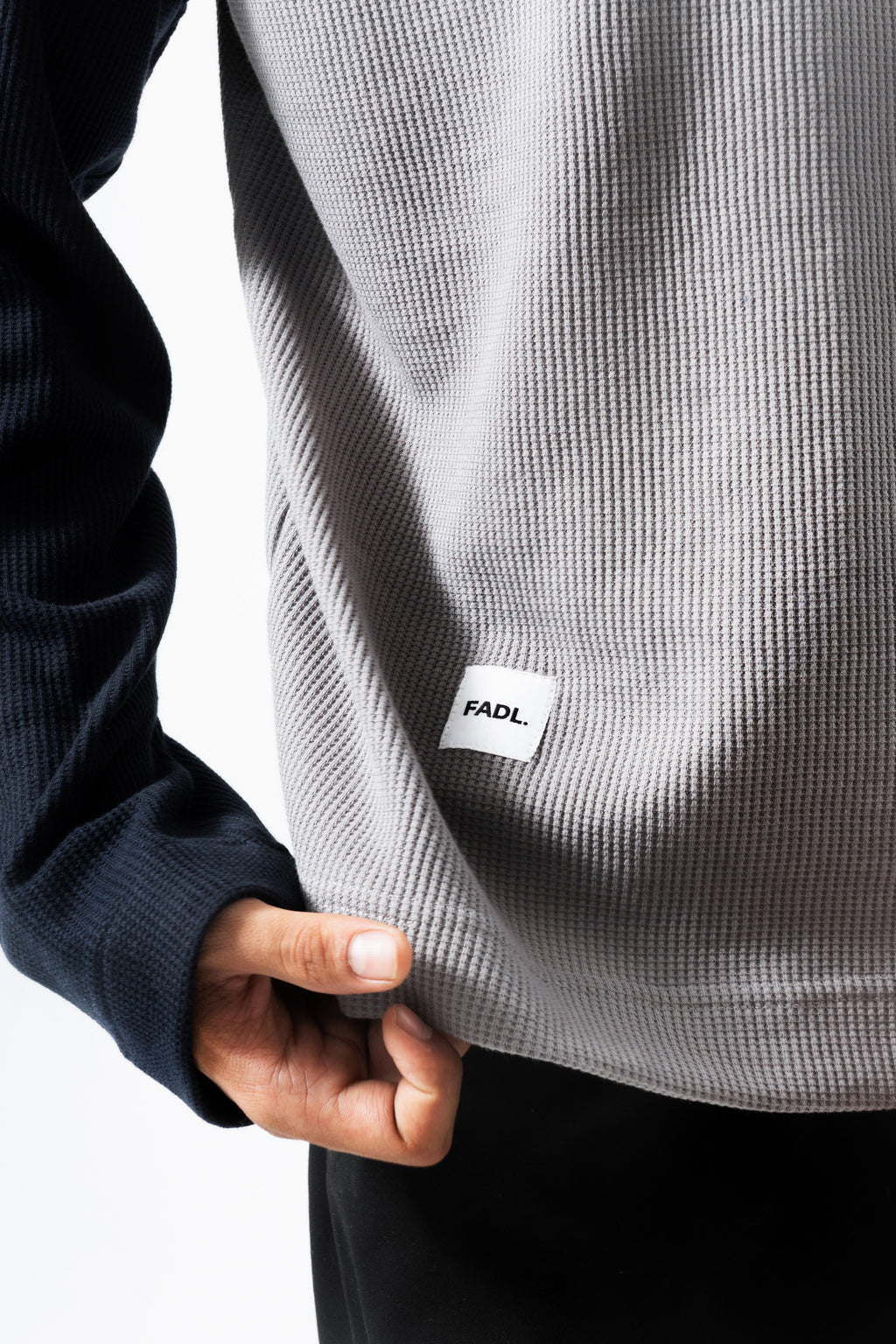 Core Waffle Raglan - Grey/Navy