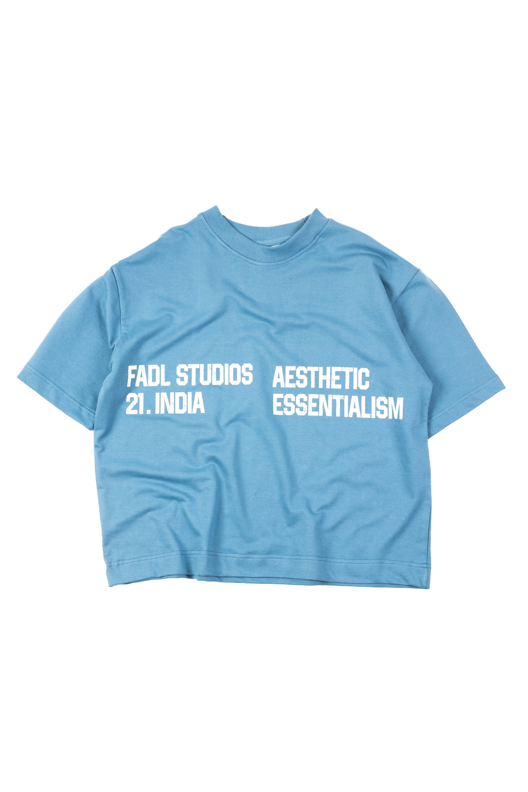 Short Sleeve crewneck - Dusty blue