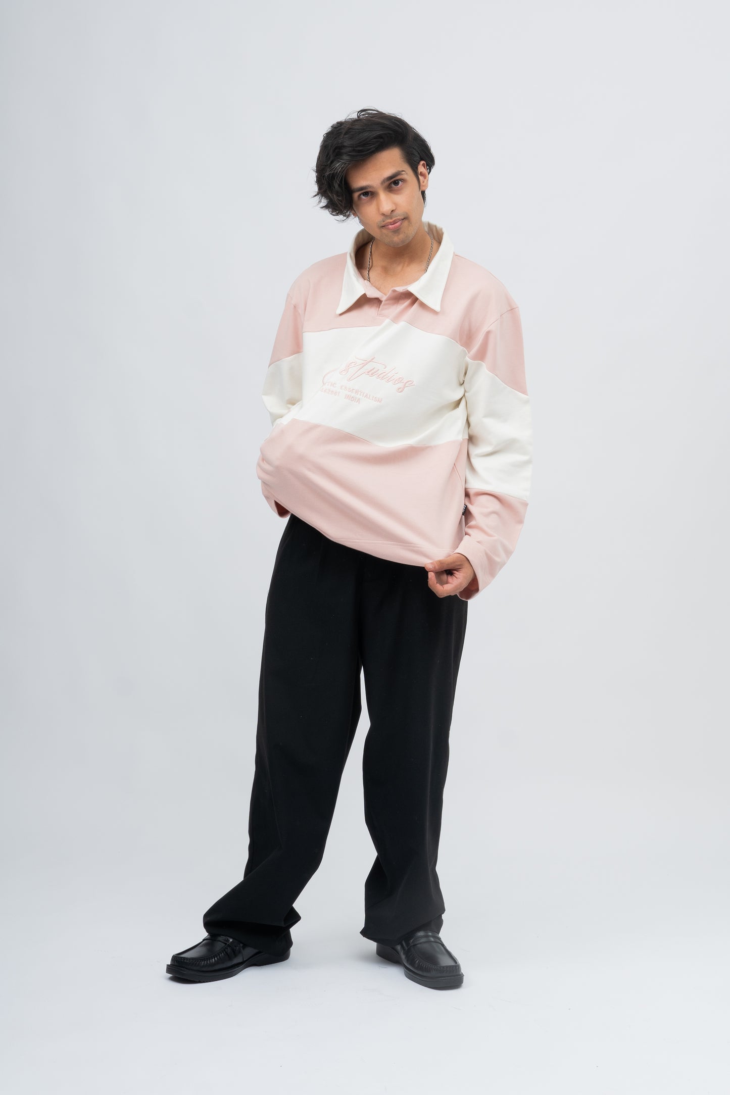 Late panel tee - Oyster pink