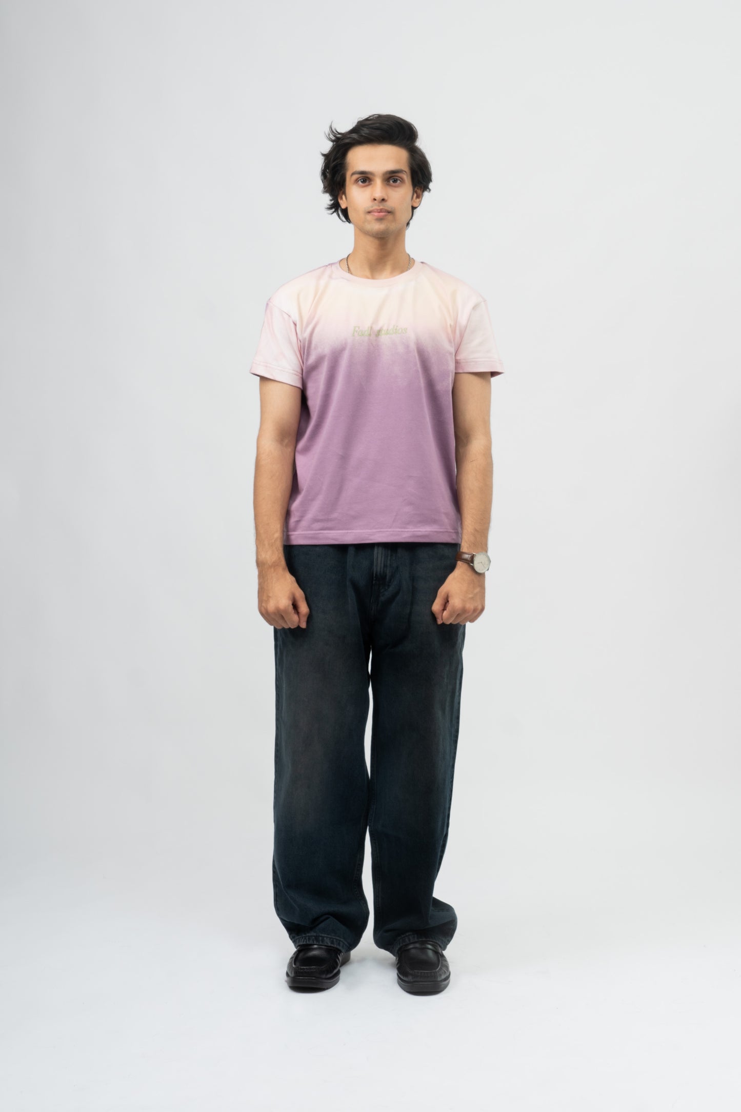 Blurred logo tee-Plum