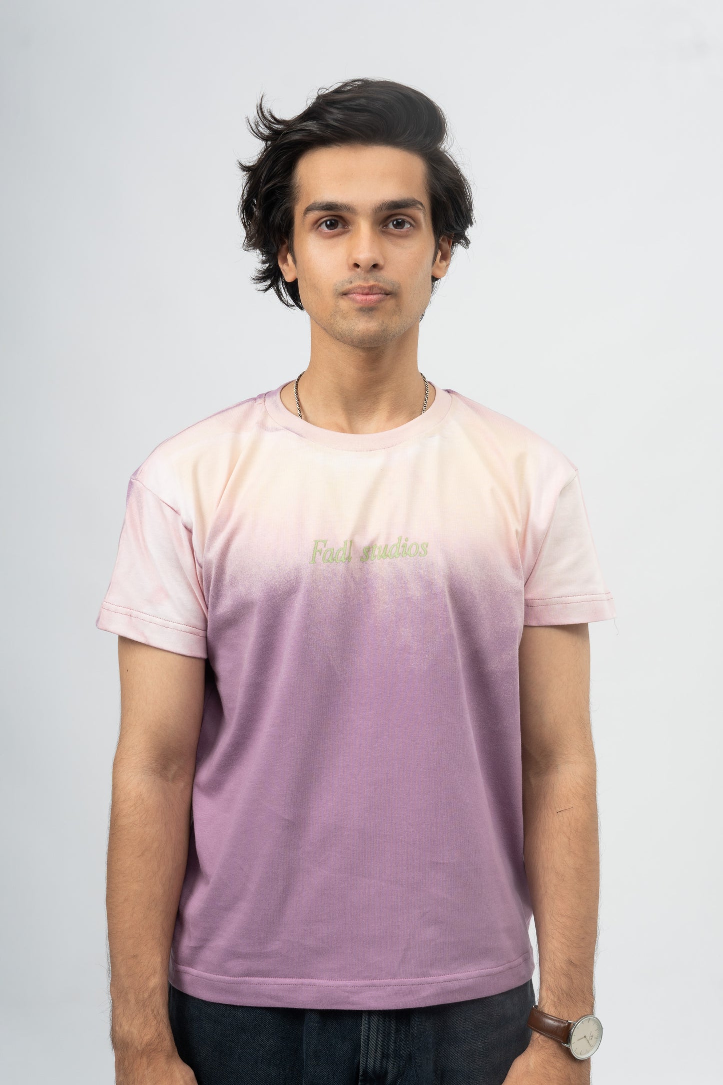 Blurred logo tee-Plum