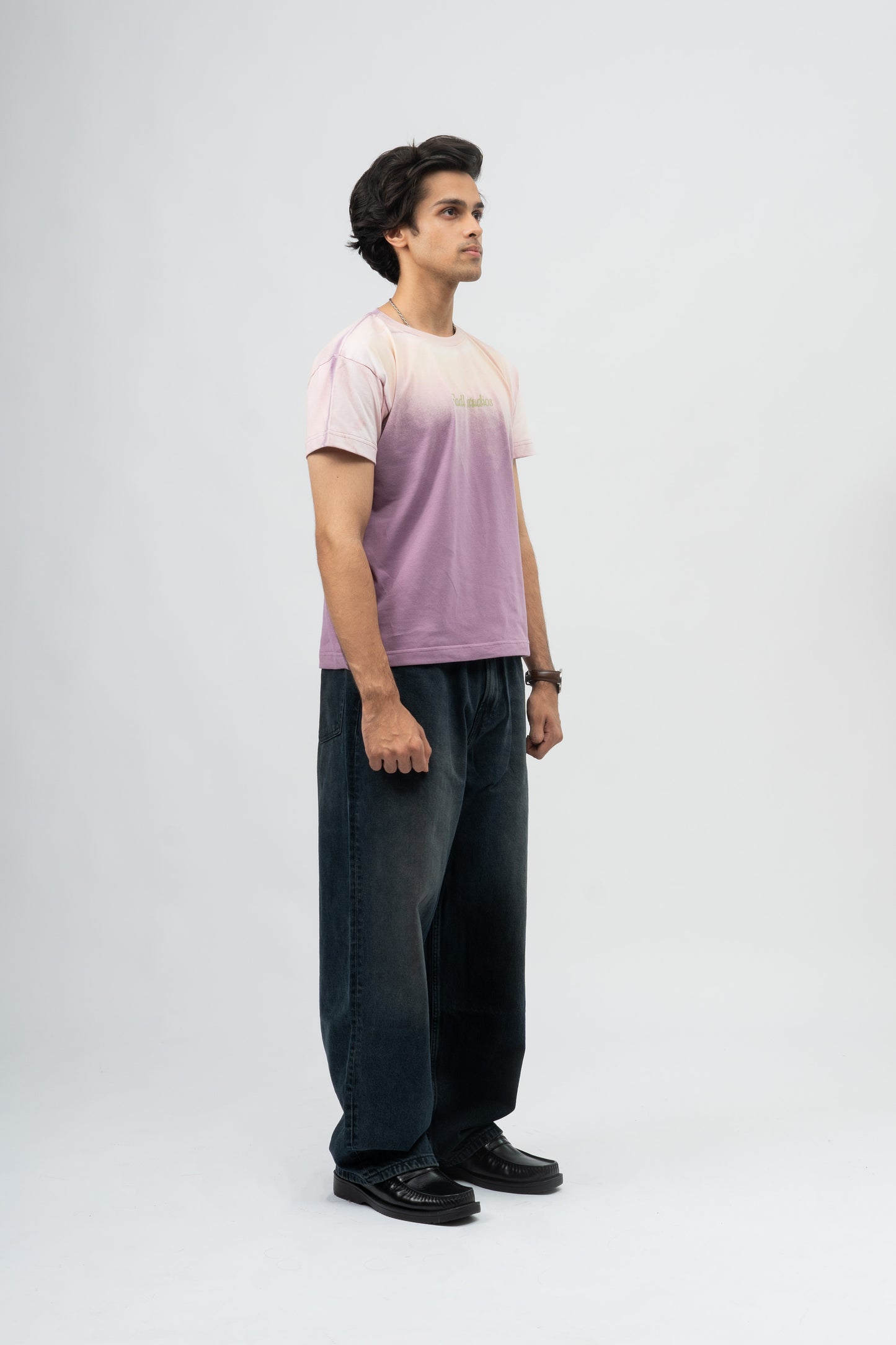 Blurred logo tee-Plum