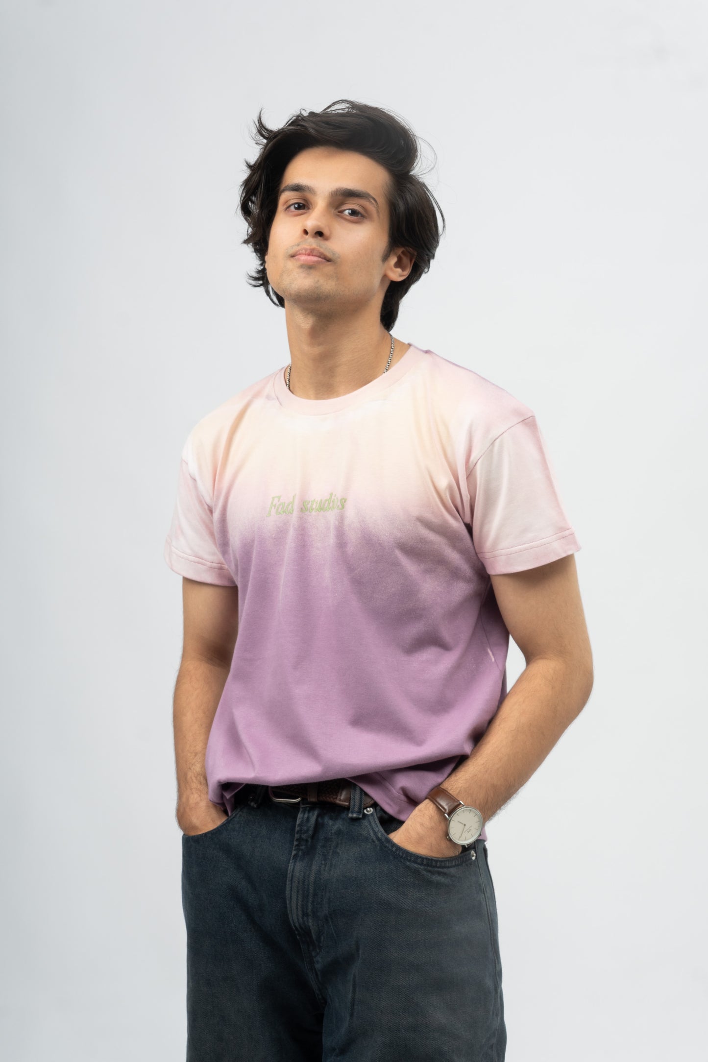 Blurred logo tee-Plum