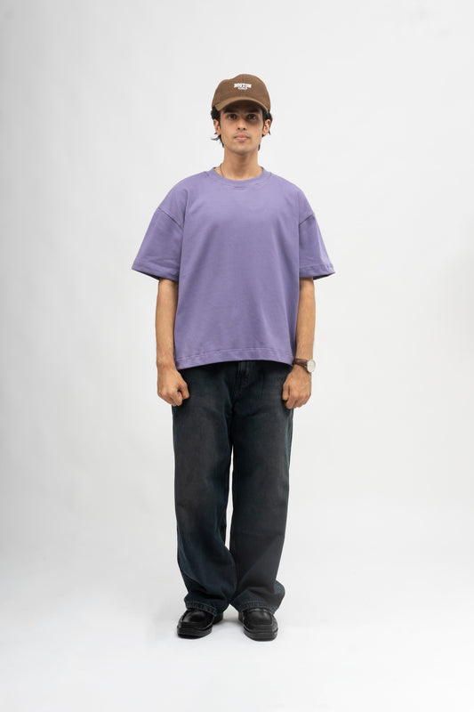 Heavy box fit tee- Purple