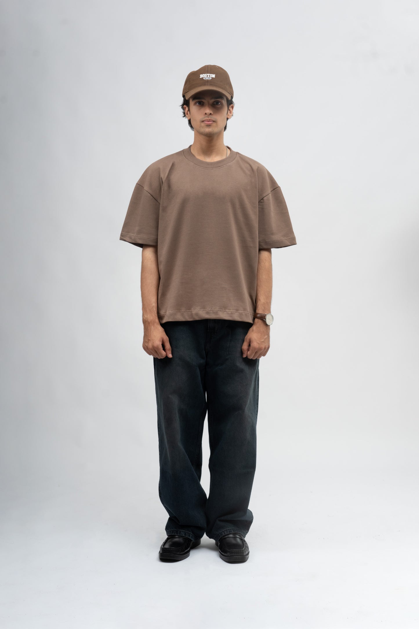 Heavy box fit tee- Cocoa