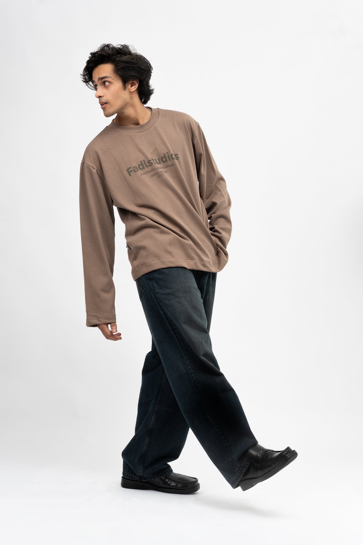 Relaxed fit logo tee- Cocoa