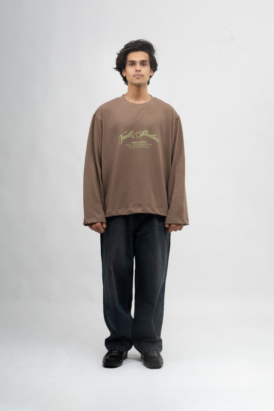 Long sl. Relaxed fit tee- Cocoa