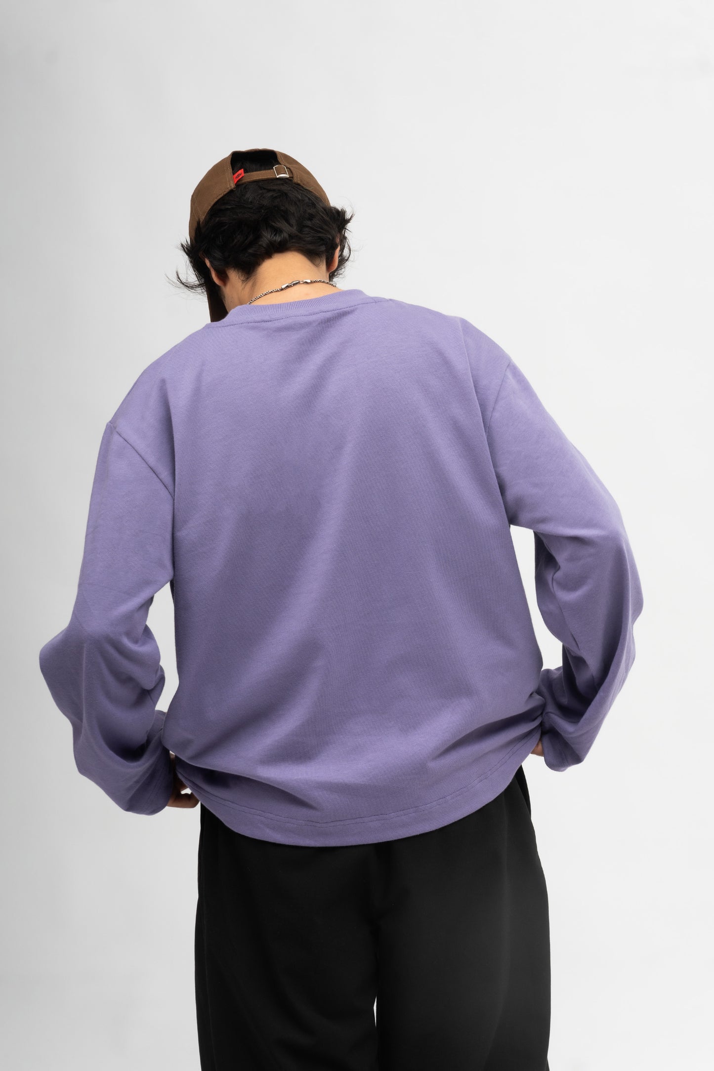 Relaxed fit logo tee- Purple