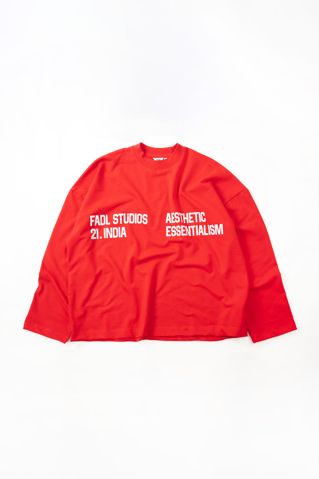Long Sleeve Crewneck - Retro Red