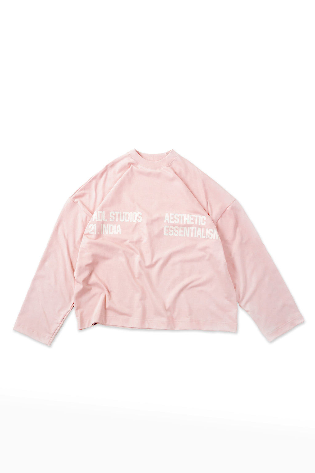 Long Sleeve Crewneck - Pastel Pink