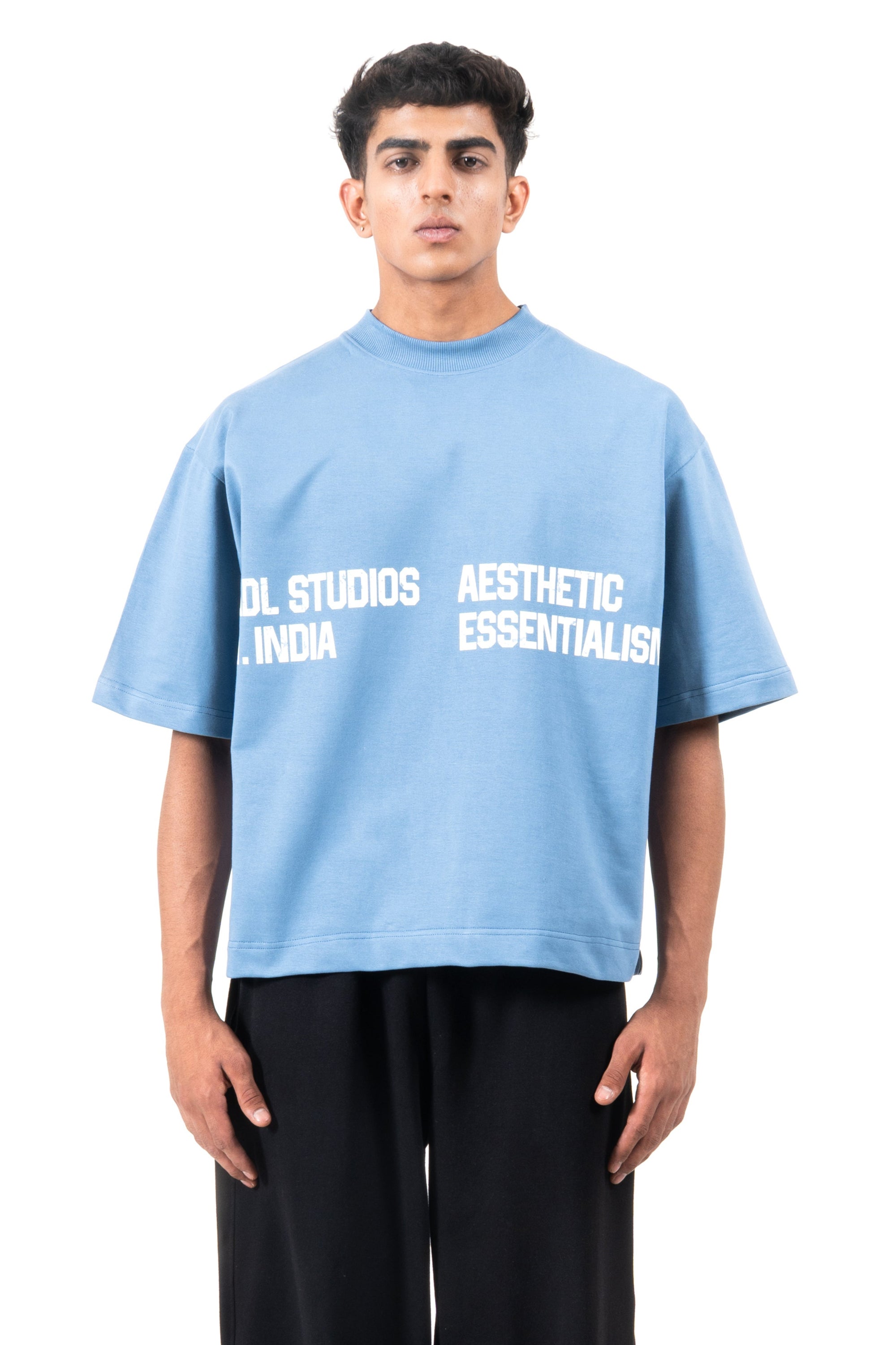 Short Sleeve crewneck - Dusty blue
