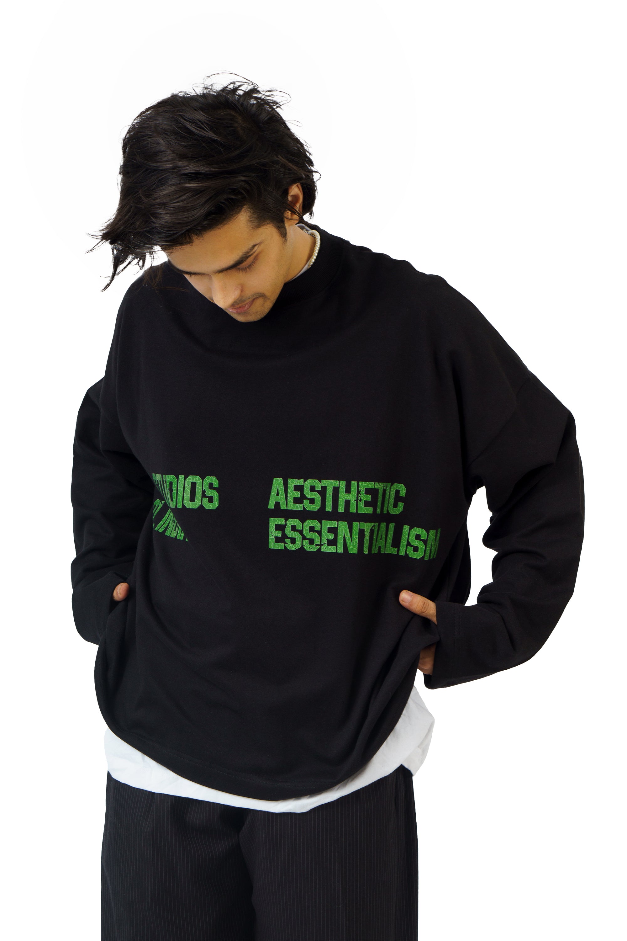 Long Sleeve Crewneck - Black