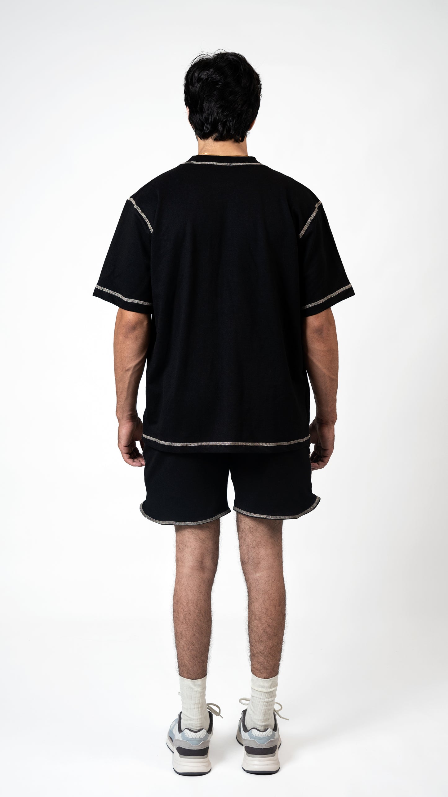 STACK LOGO SHORTS- BLACK