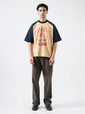 Regiment Raglan Tee - Sand/Navy