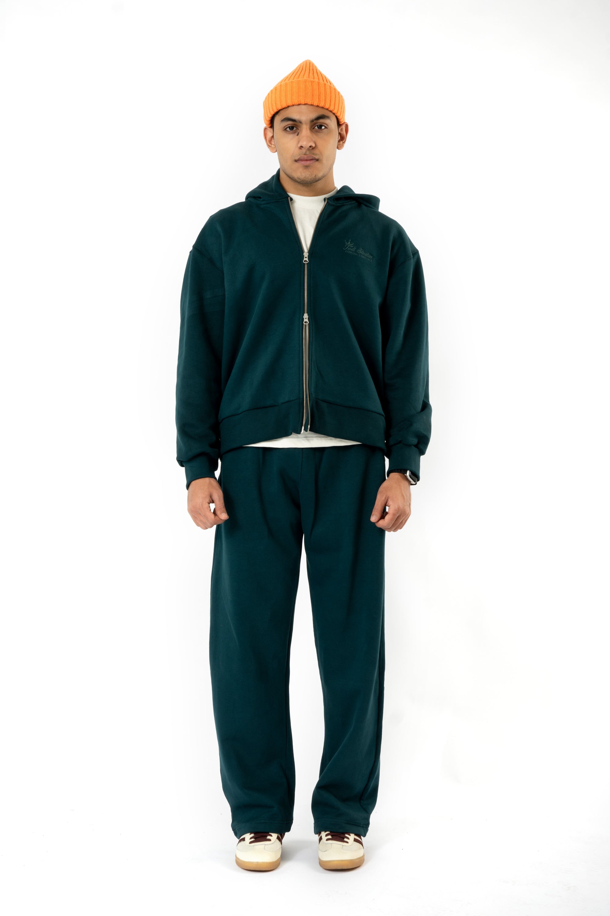 Everyday Zip Hoodie- Pine