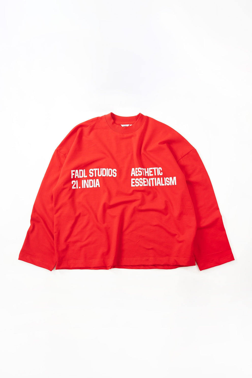 Long Sleeve Crewneck - Retro Red