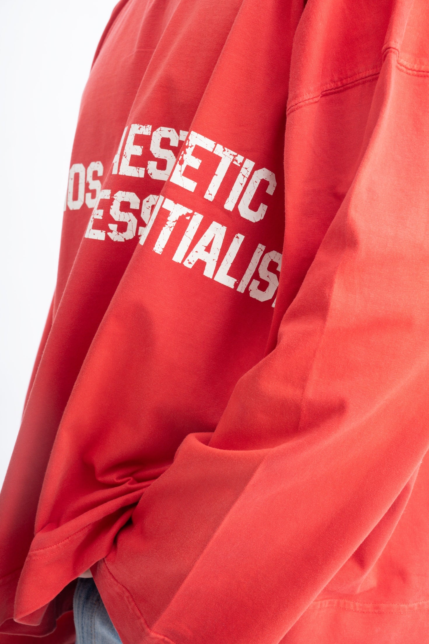 Long Sleeve Crewneck - Washed Red