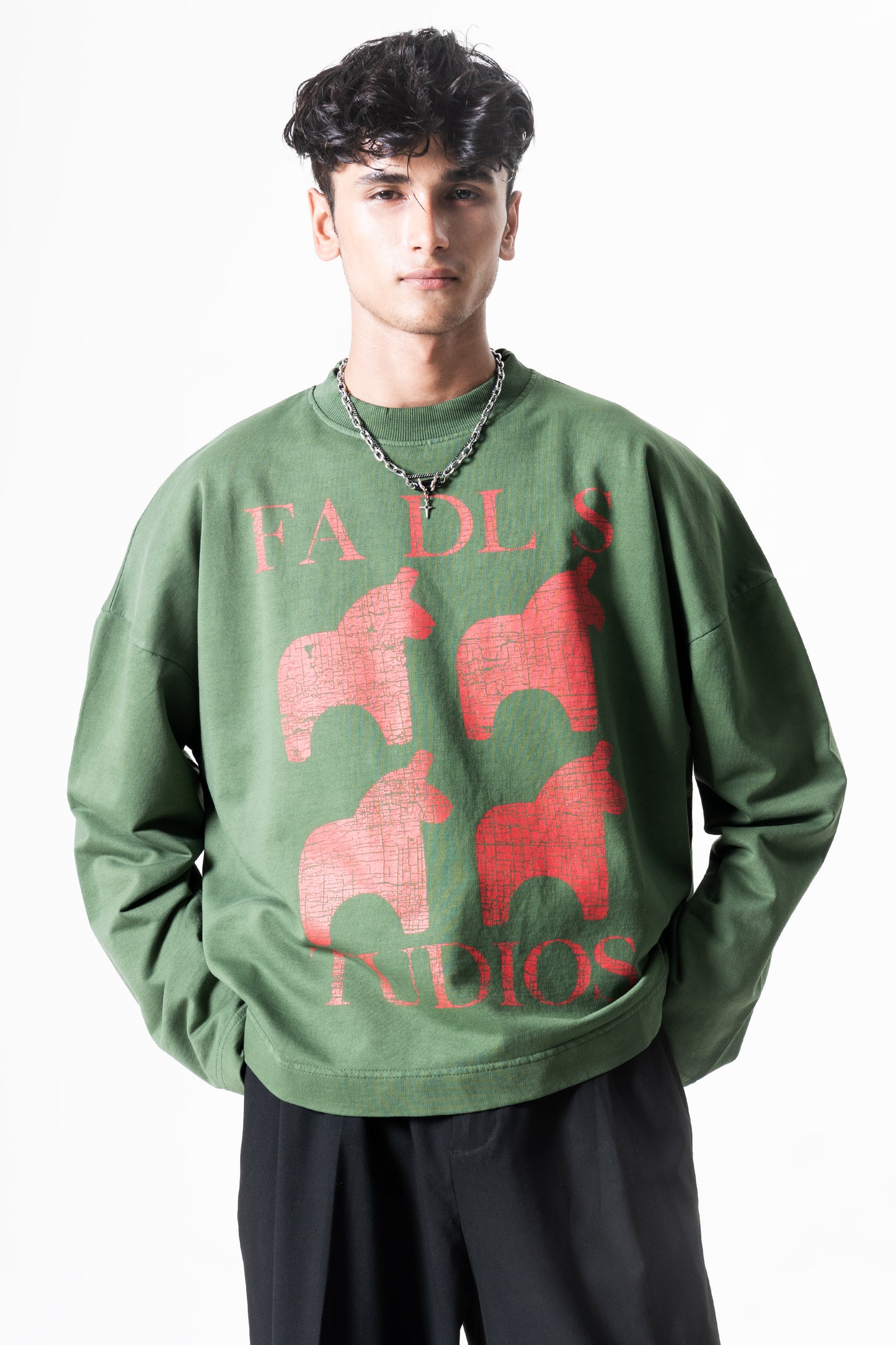 Amulet long sleeve- Washed green