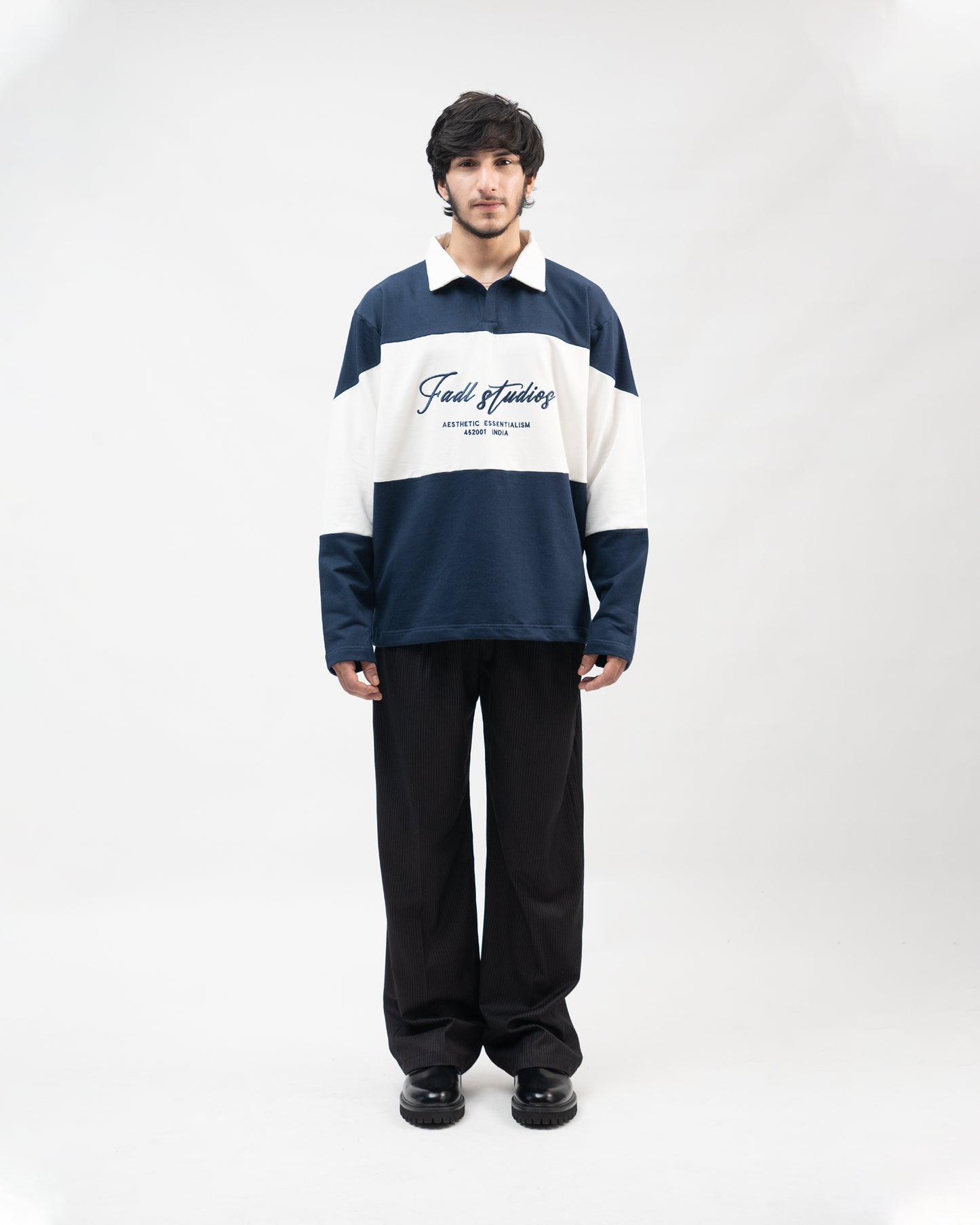 LATE PANELLED TEE - AIRFORCE NAVY