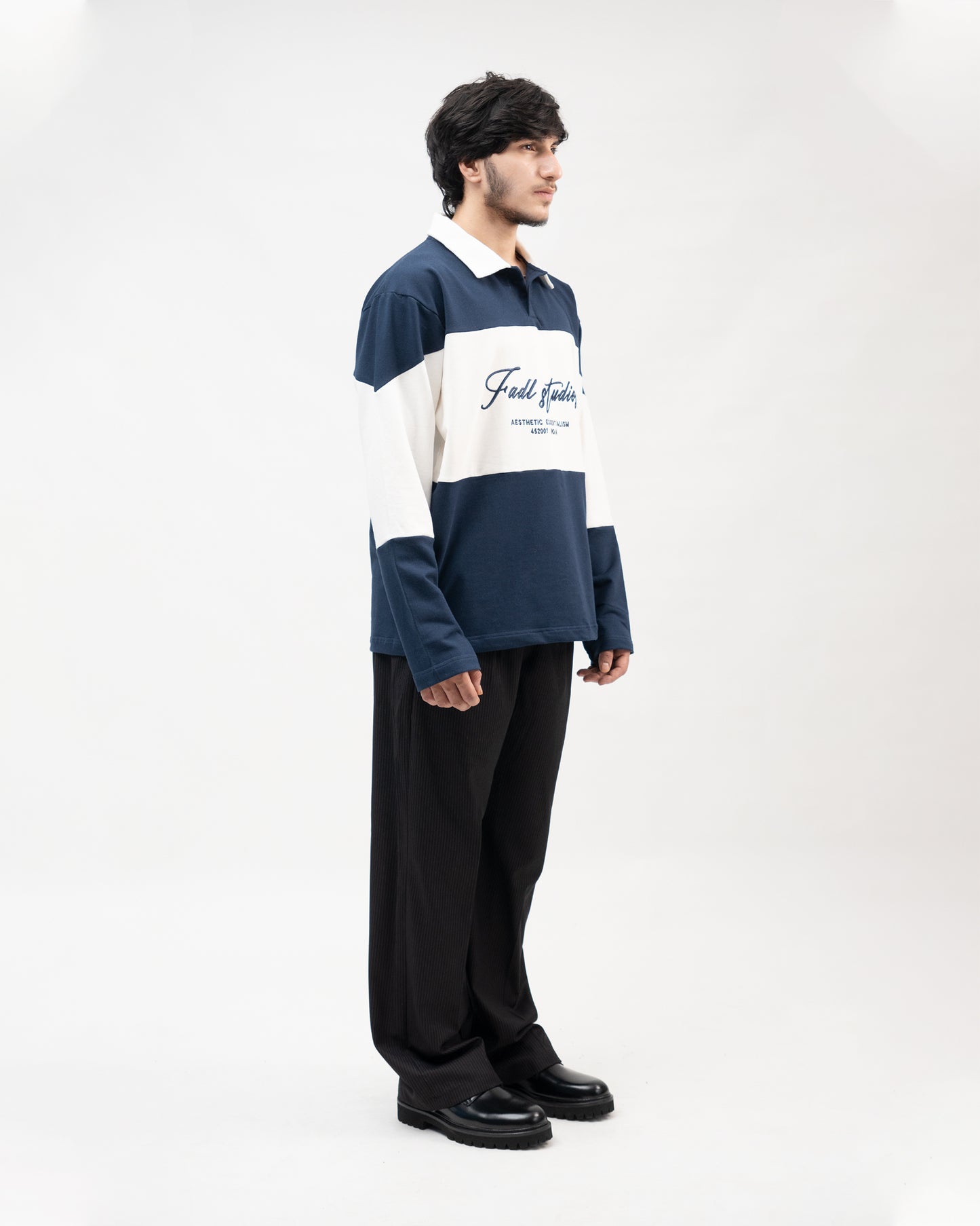 LATE PANELLED TEE - AIRFORCE NAVY