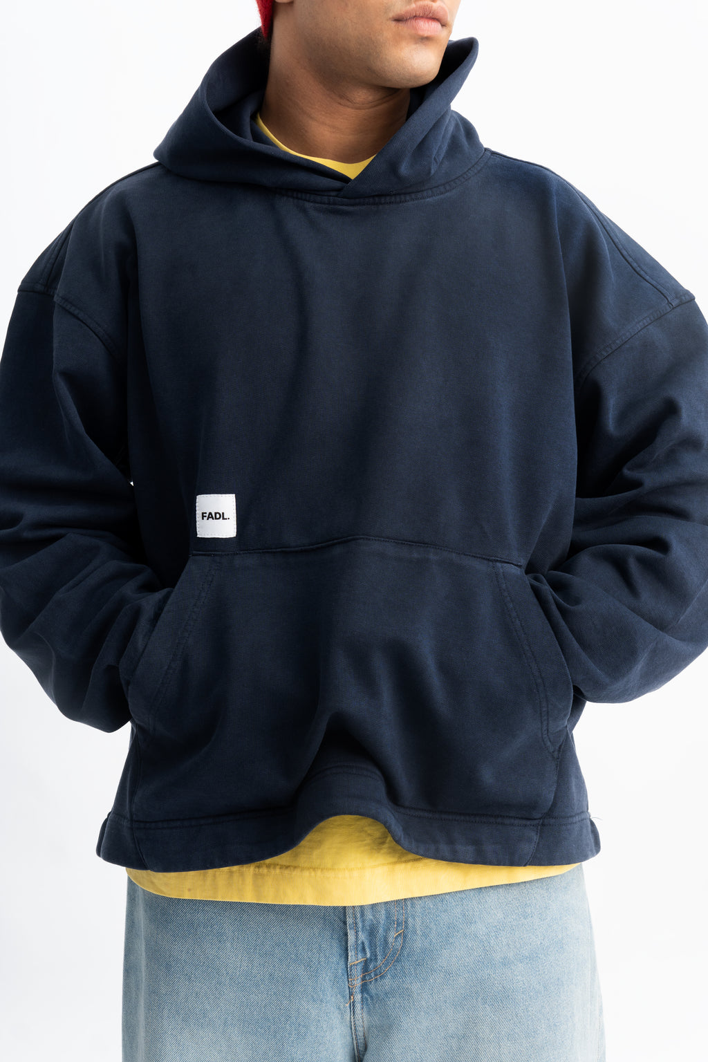 Patch hoodie - Washed Navy