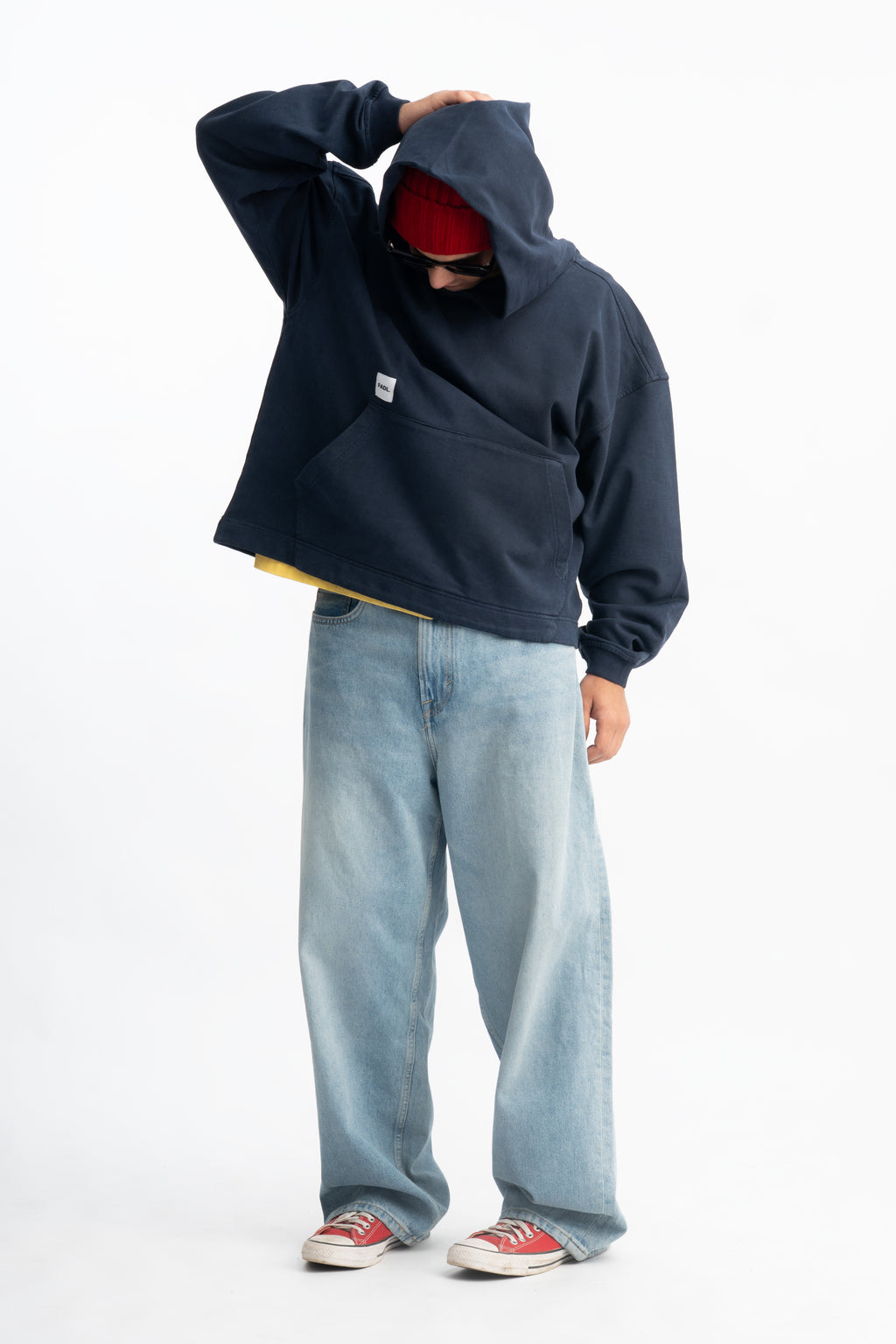 Patch hoodie - Washed Navy