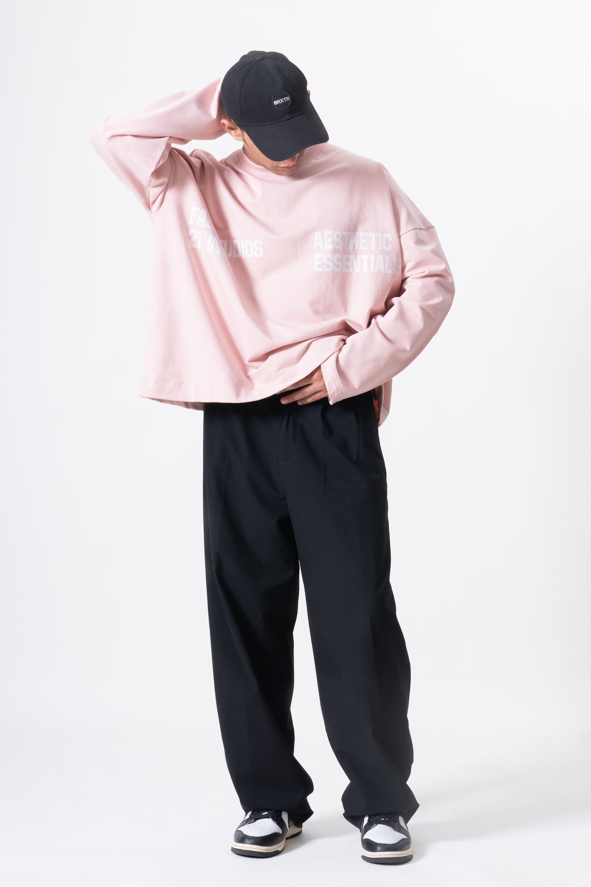 Long Sleeve Crewneck - Pastel Pink