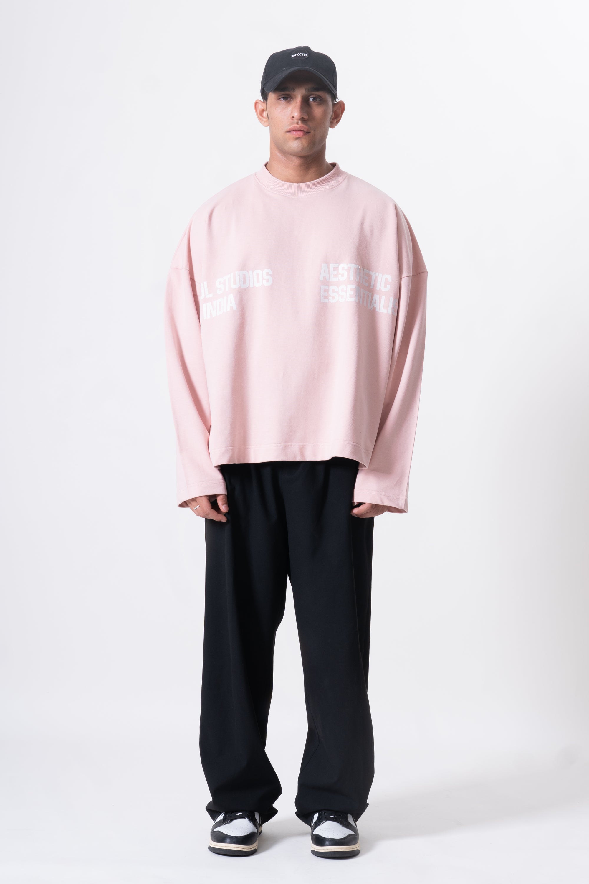 Long Sleeve Crewneck - Pastel Pink