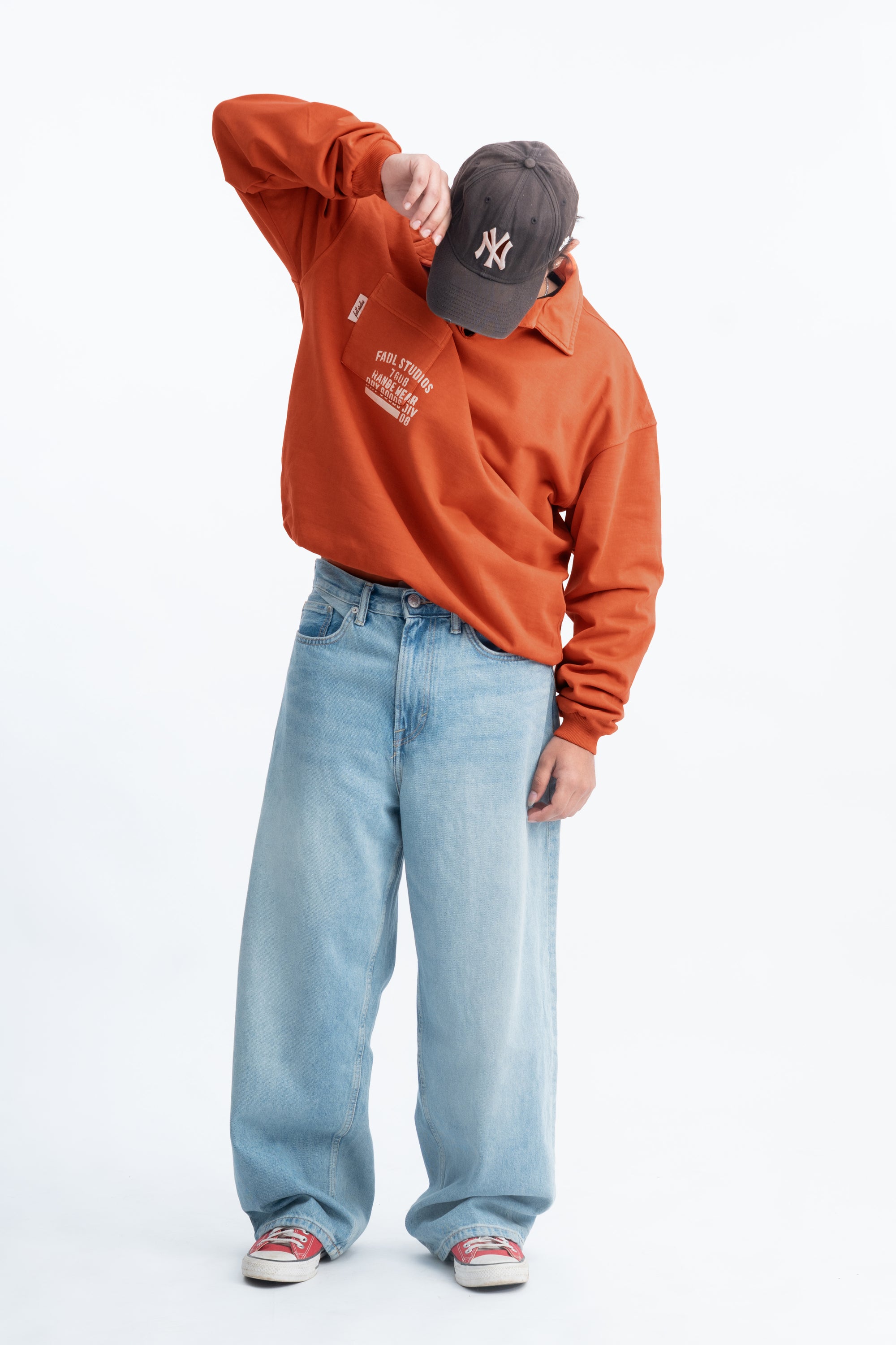 Stencil pullover- Apricot