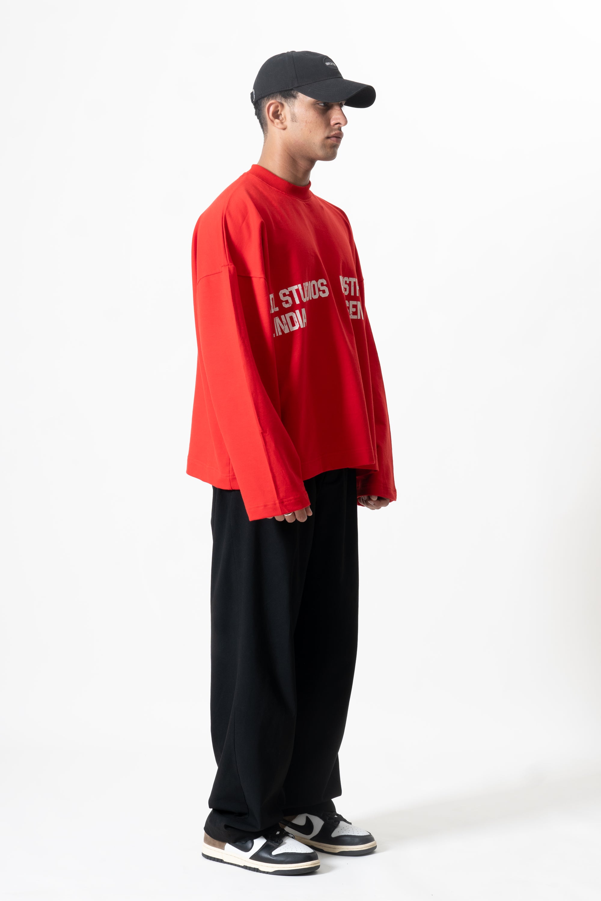 Long Sleeve Crewneck - Retro Red