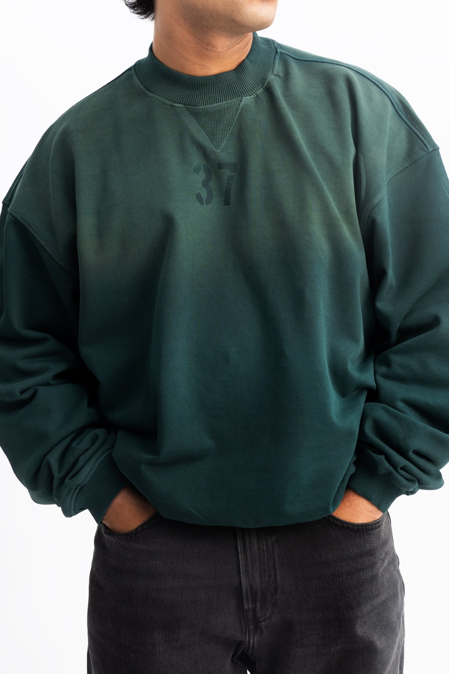 Sunfaded Sweatshirt- Forest Green