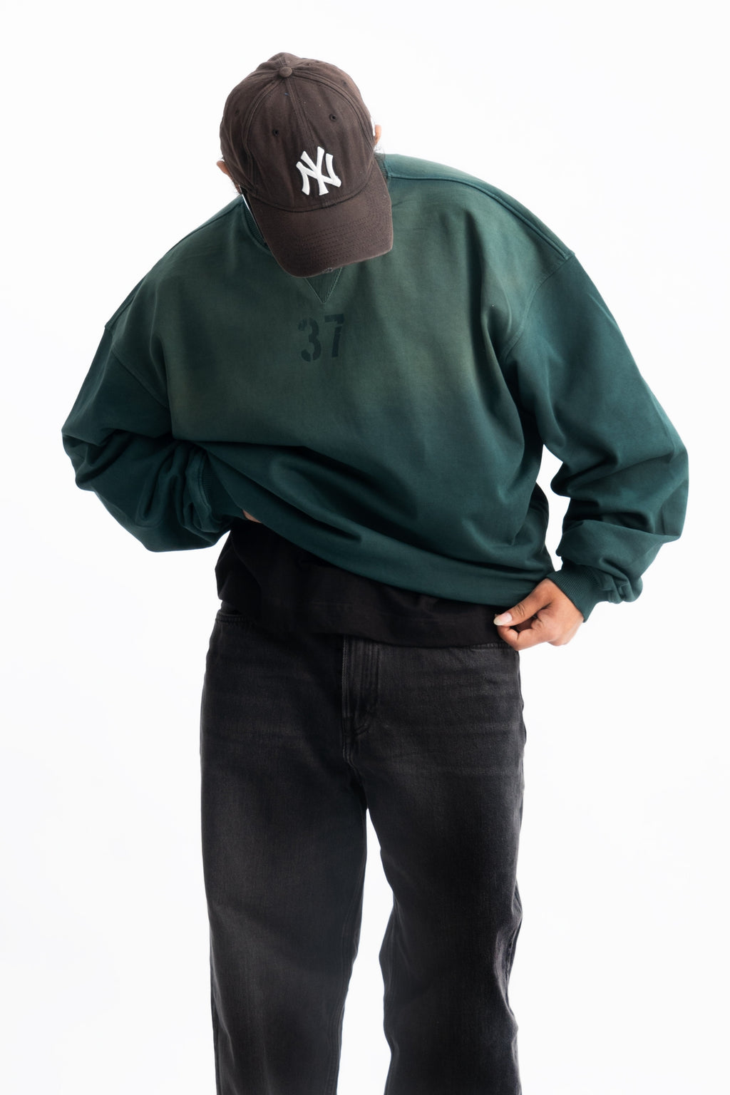 Sunfaded Sweatshirt- Forest Green