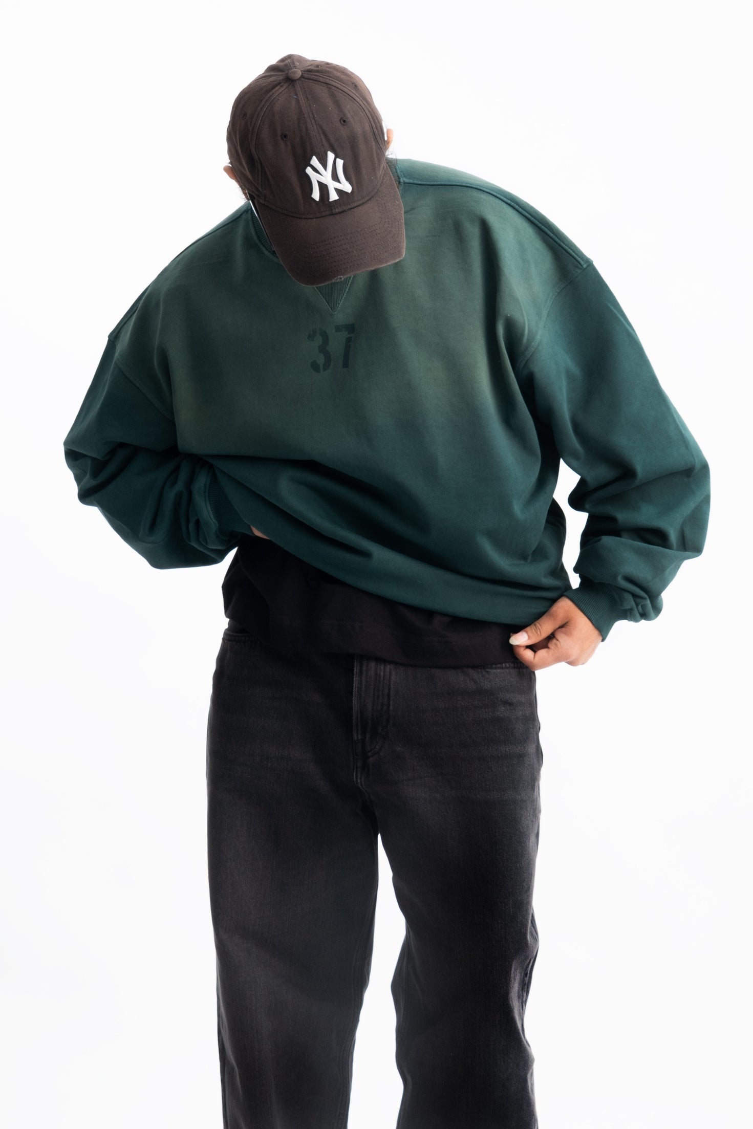 Sunfaded Sweatshirt- Forest Green