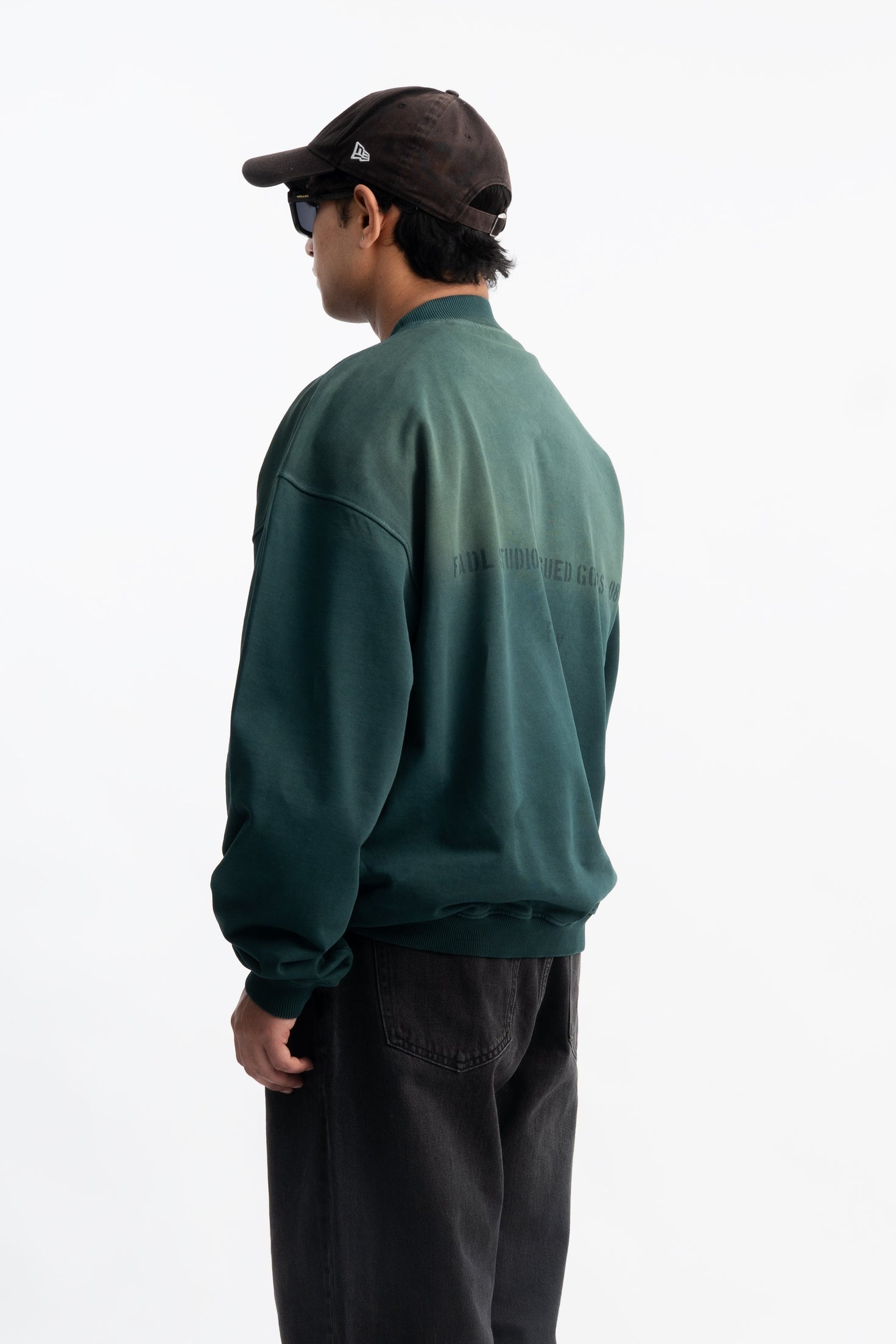 Sunfaded Sweatshirt- Forest Green