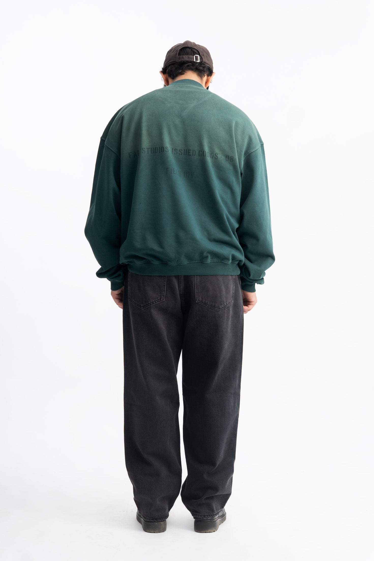 Sunfaded Sweatshirt- Forest Green